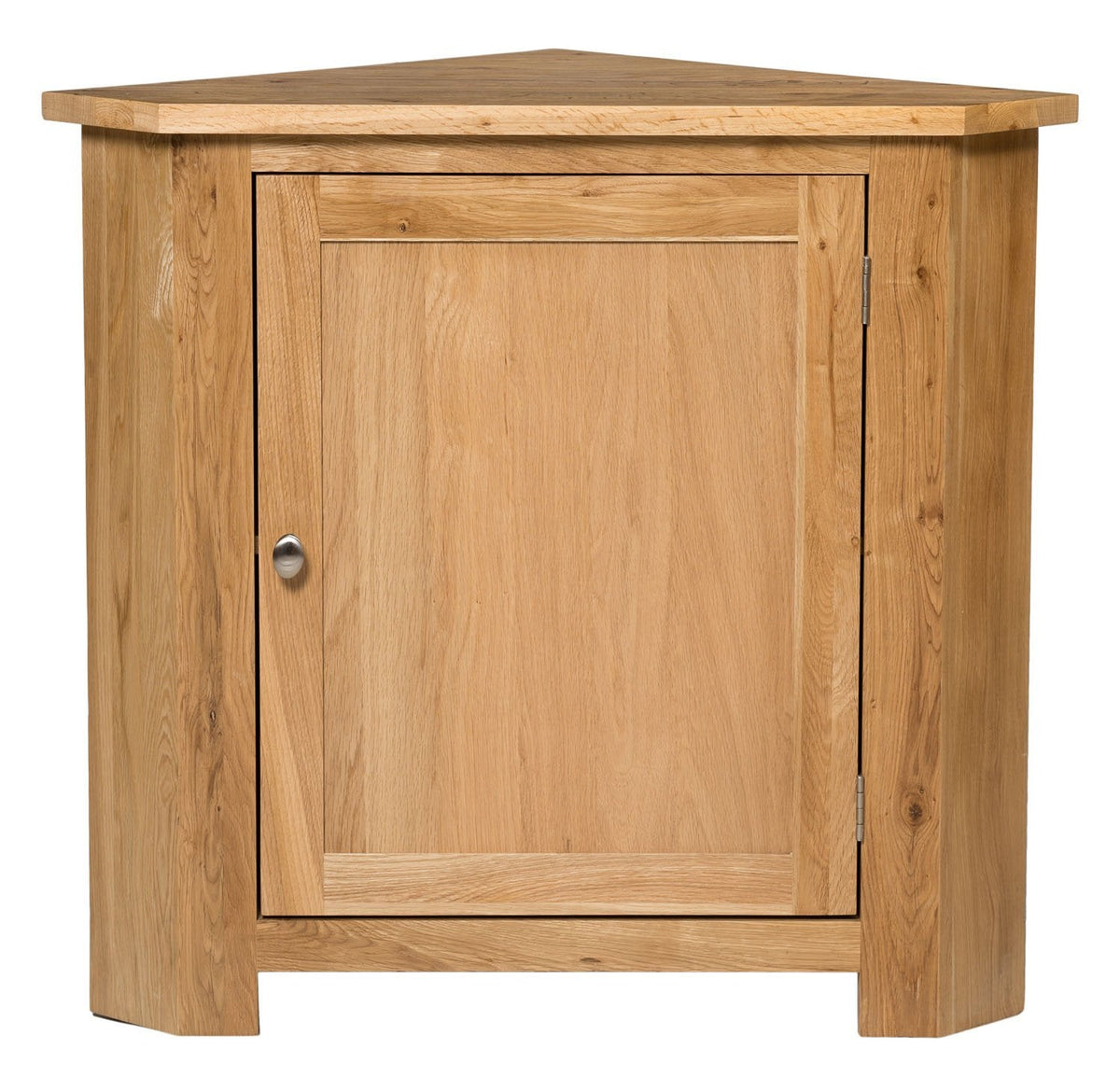 Hallowood Furniture Waverly 1-Door Low Corner Cupboard Oak Unit with Shelf