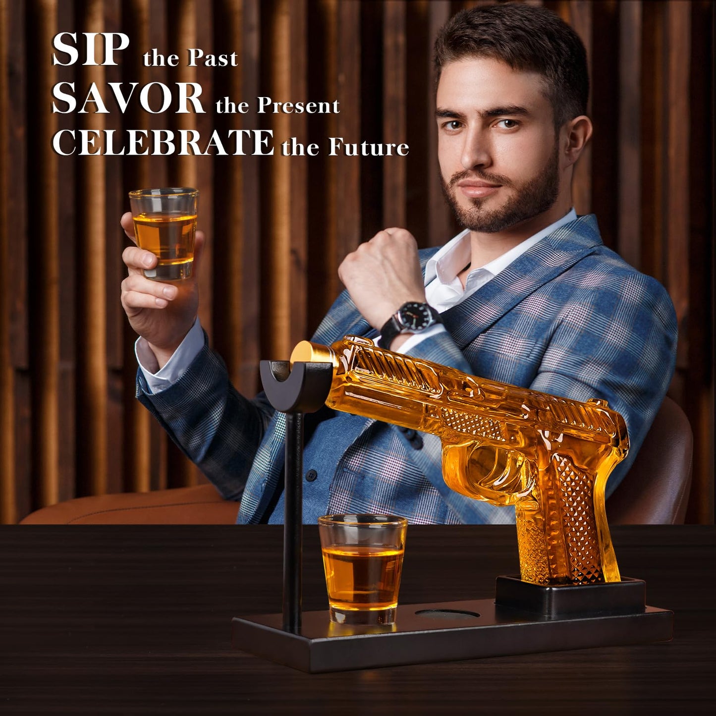 Oaksea Whisky Gifts for Men, Whisky Decanter with Shot Glasses, Whiskey Mens Gifts for Christmas, Whiskey Gift Sets Stocking Fillers for Men, Funny