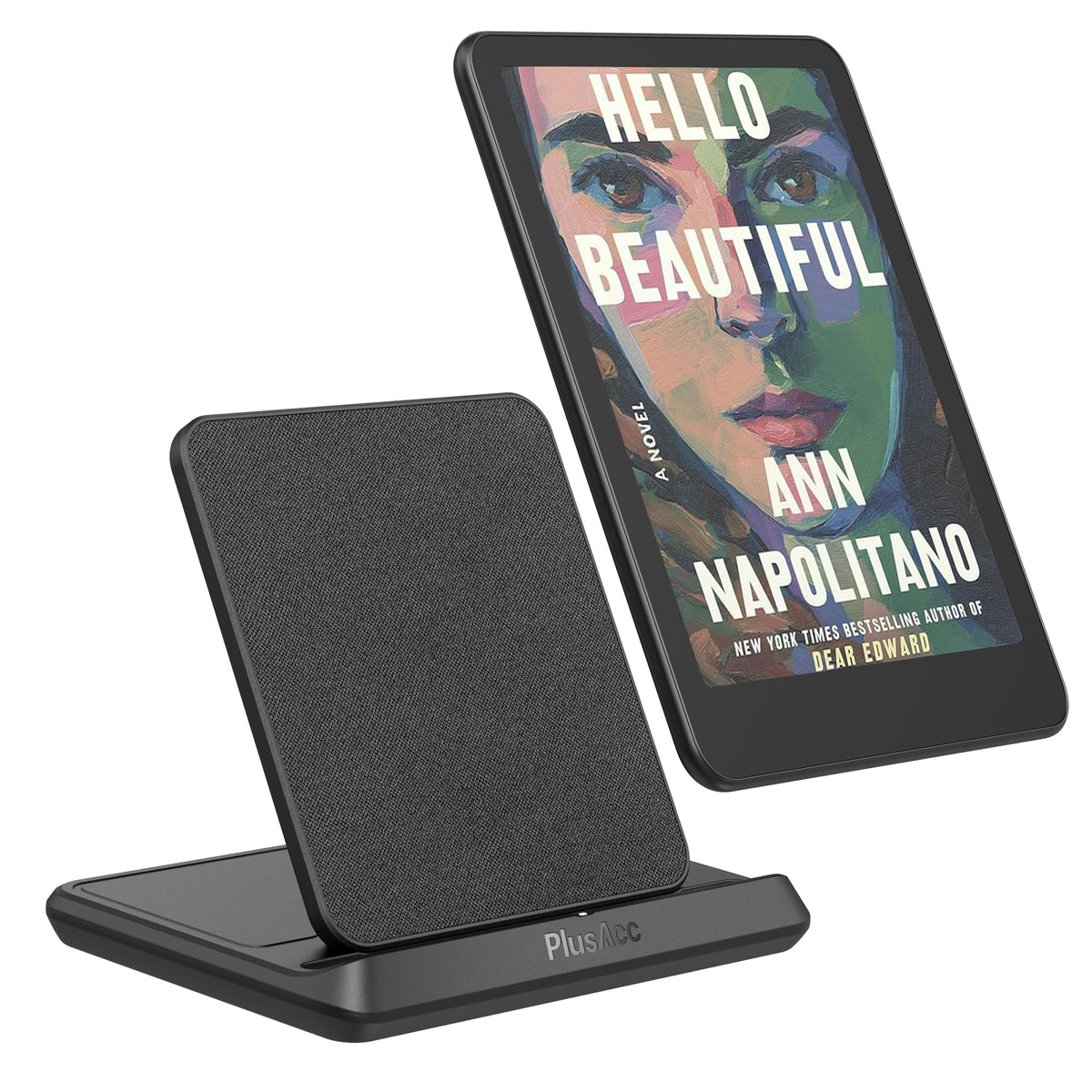 PlusAcc Wireless Charging Dock for Kindle Paperwhite Signature Editions (2022 & 2024 Releases) & Colorsoft Signature Edition (32GB), Portable Foldable