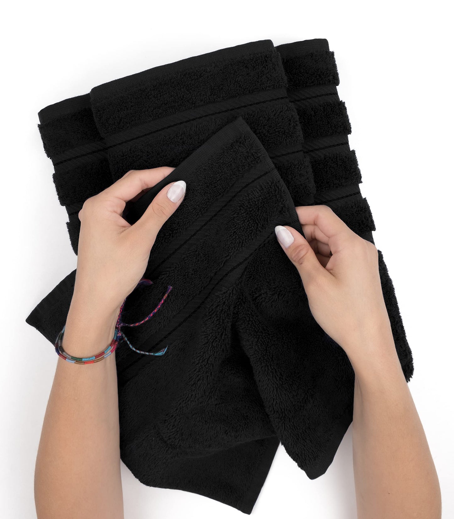 American Soft Linen Turkish Cotton Bath Towel Sets in 15 Colors Options & Styles, Maximum Softness & Absorbency