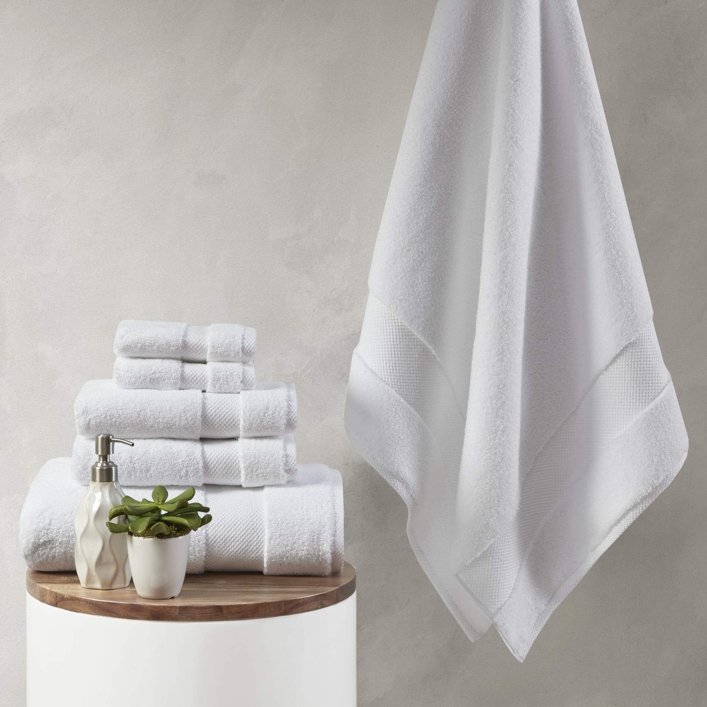 Madison Park Signature Splendor Luxury 100% Cotton Bathroom Towel Set - Soft, Plush 1000 GSM Heavyweight Hotel Quality, Zero Twist, Highly Absorbent,