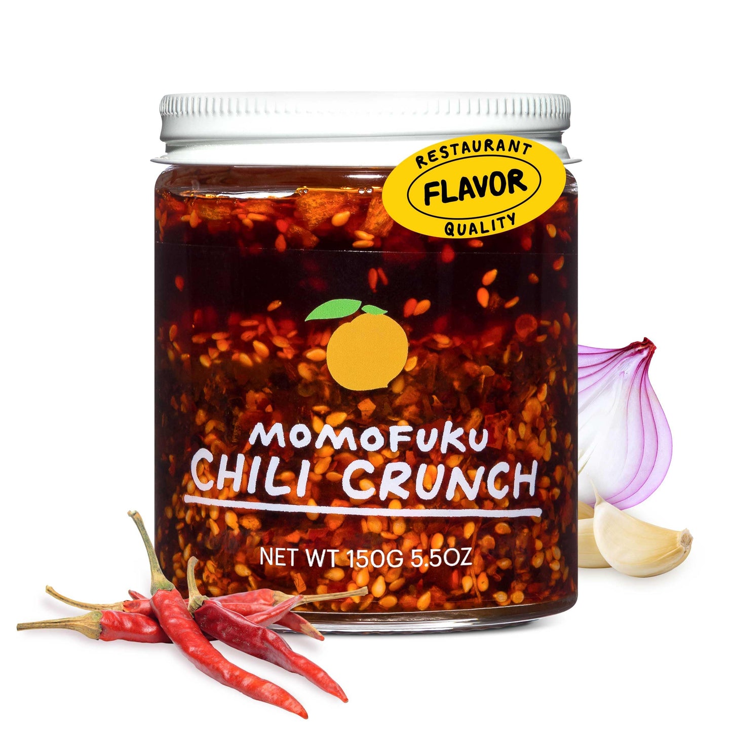 Momofuku Chili Crunch by David Chang, (5.3 Ounces), Chili Oil with Crunchy Garlic and Shallots, Spicy Chili Crisp