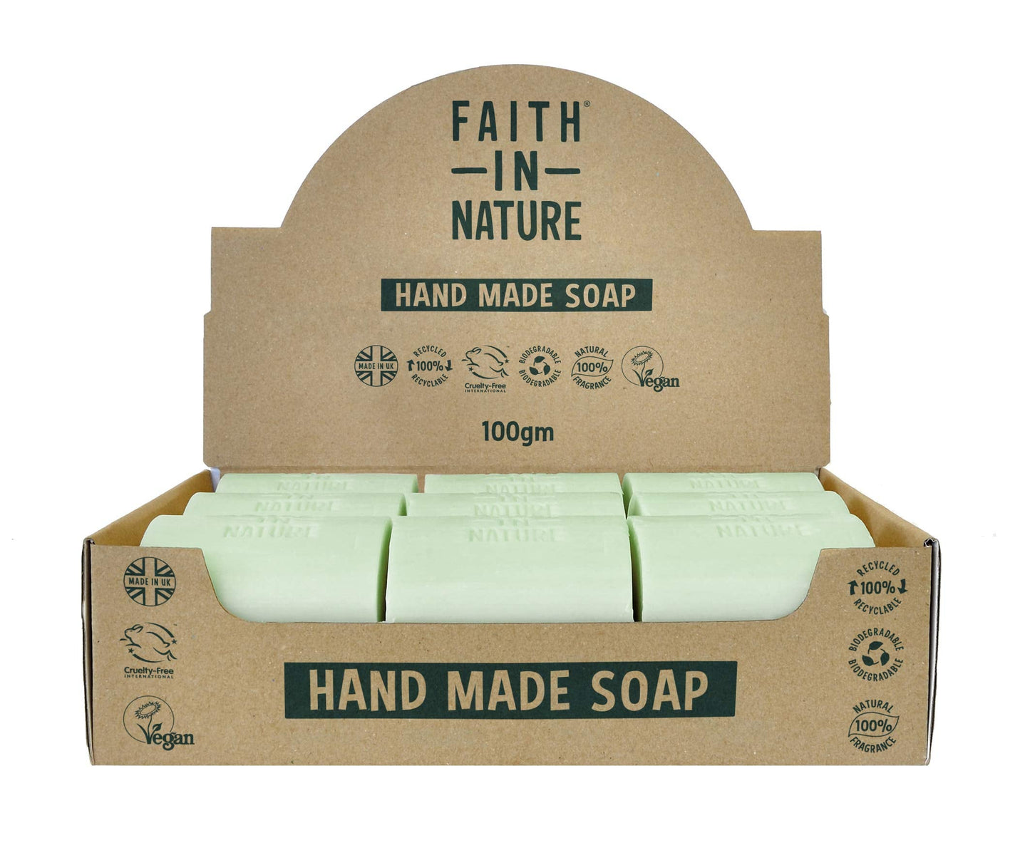 Faith In Nature Natural Rosemary Hand Soap Bar Box Set, Balancing, Vegan & Cruelty Free, No SLS or Parabens, 18 x 100g