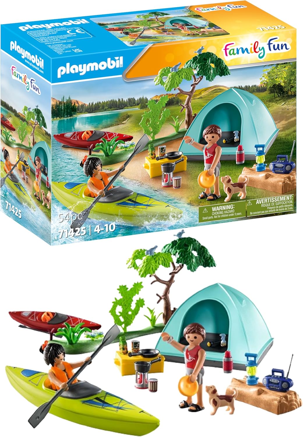 Playmobil 71425 Family Fun Campsite with Campfire, New but open, scruffy box