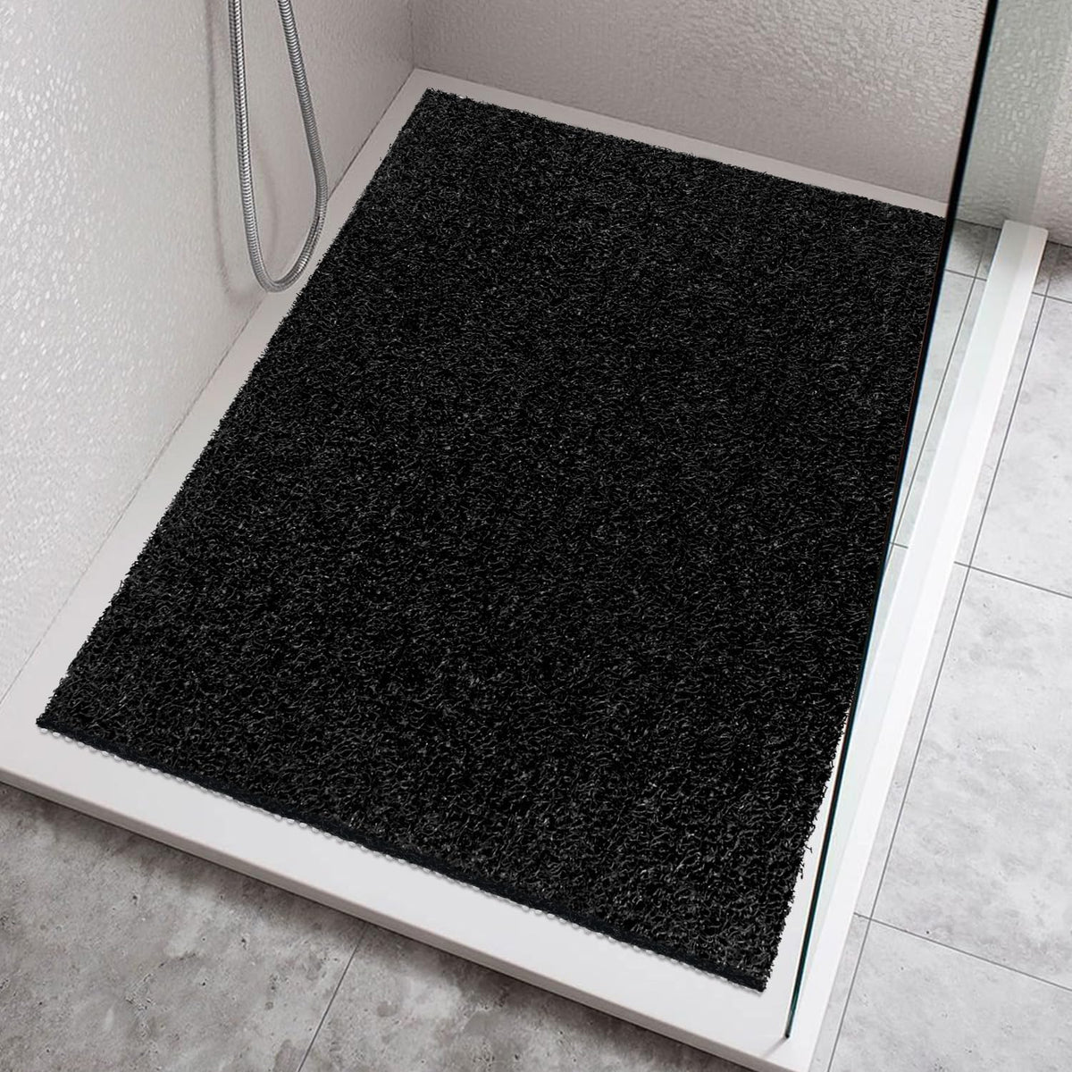 Lurowo Shower Mat Non Slip 60x80cm, Rectangle Shower Anti Slip Mat, Loofah Shower Mat Foot Massage Anti Mould, Non Slip Shower Mats For Inside Shower