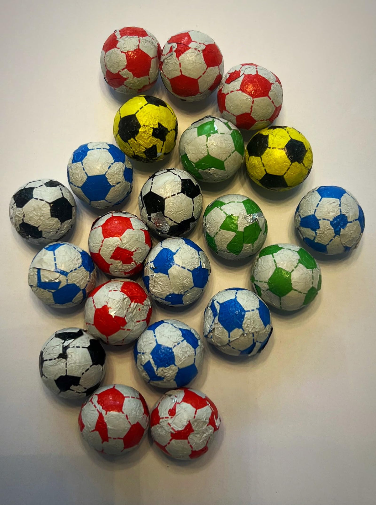 Chocolate mini foil wrapped footballs 1kg