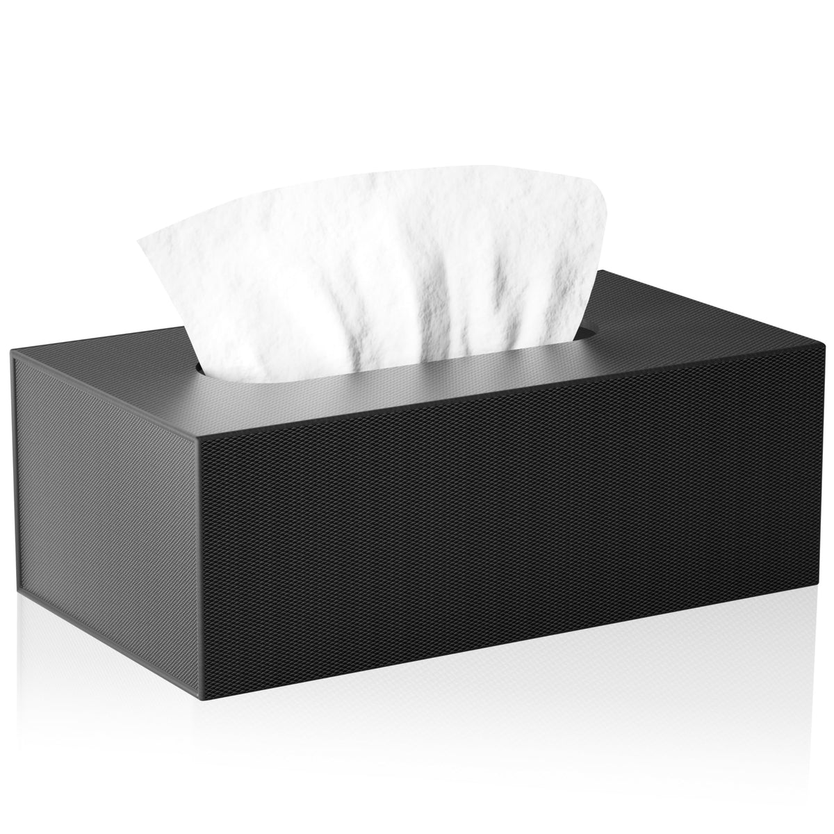 JiaWei Foldable Tissue Box Holder Rectangular 23.5x12x7.8 cm, Tissue Box with Magnetic Cover & Embossed Design, Made of 1600 g/m? Extra Sturdy