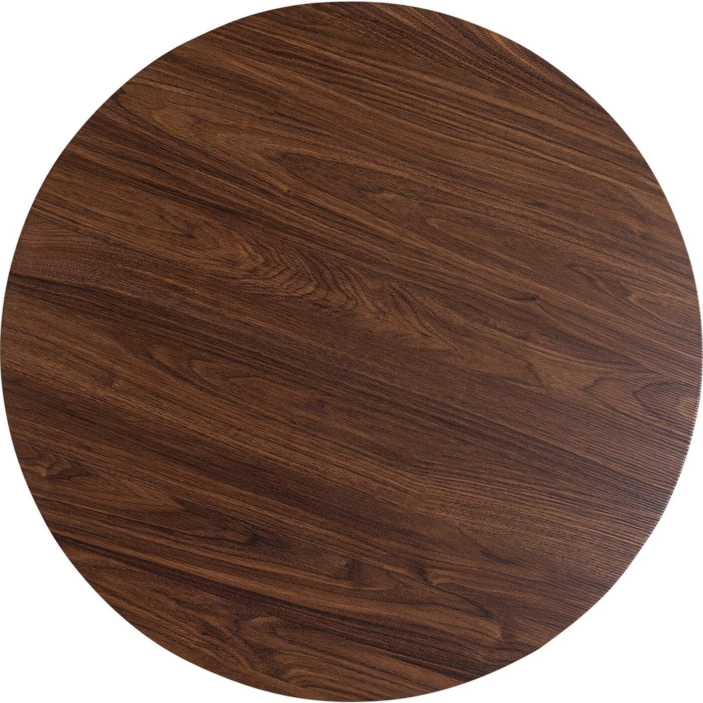 Kare Design Dining Table Schickeria, Round, Walnut and Black, 80cm Diameter