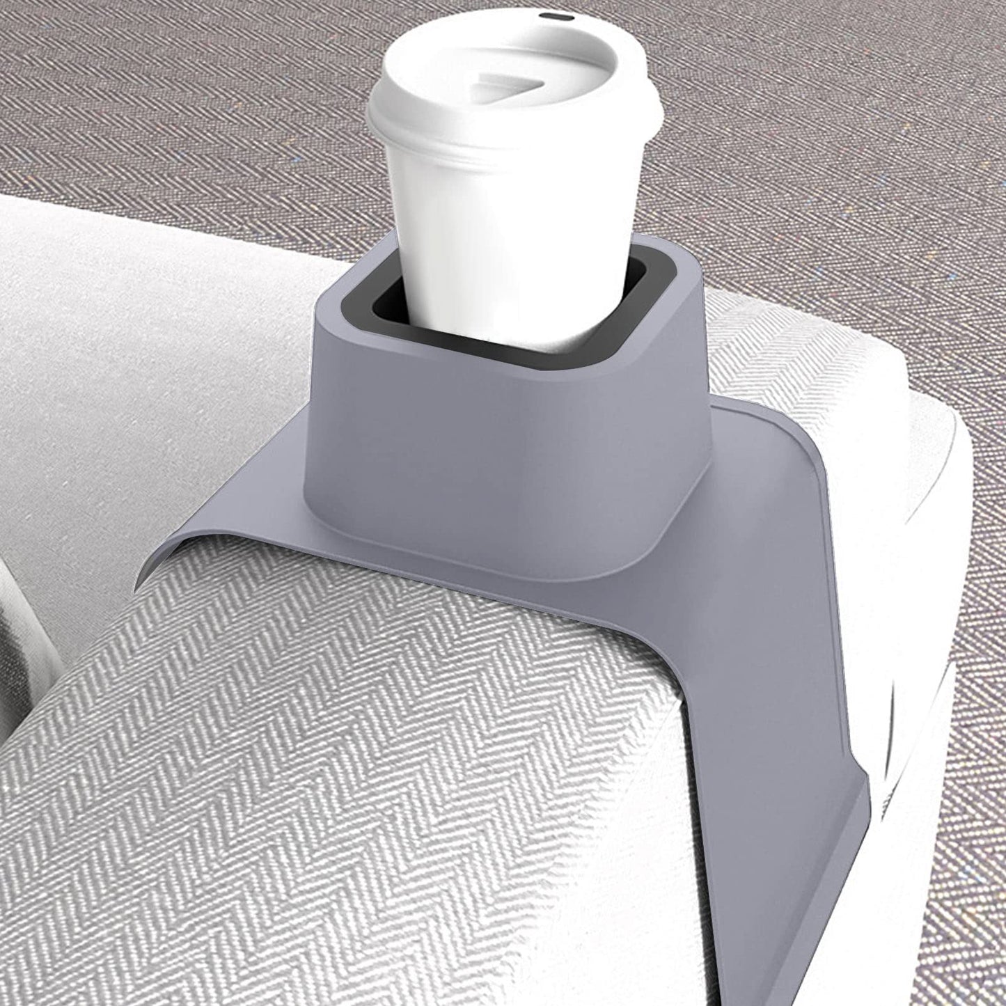 OUKENS Couch Cup Holder, Silicone Sofa Armrest Tray, Anti-spill and Anti-slip Chair Drink Holder, Couch Coaster for Arm Chair Couch Caddy Sofa