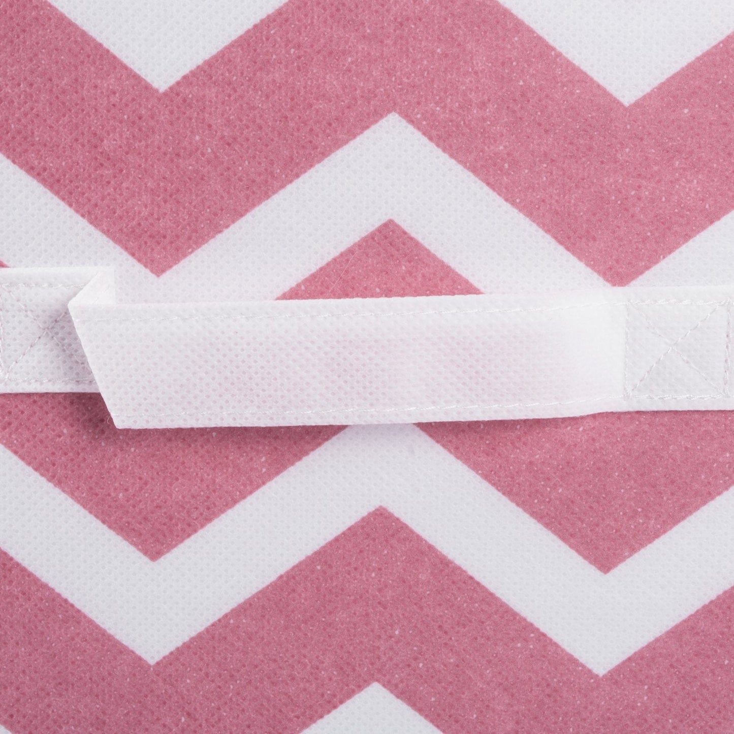 DII Fold-able Fabric Storage Container, 11 x 11 x 11-Inch, Set of 2, Rose Chevron, Small (2)