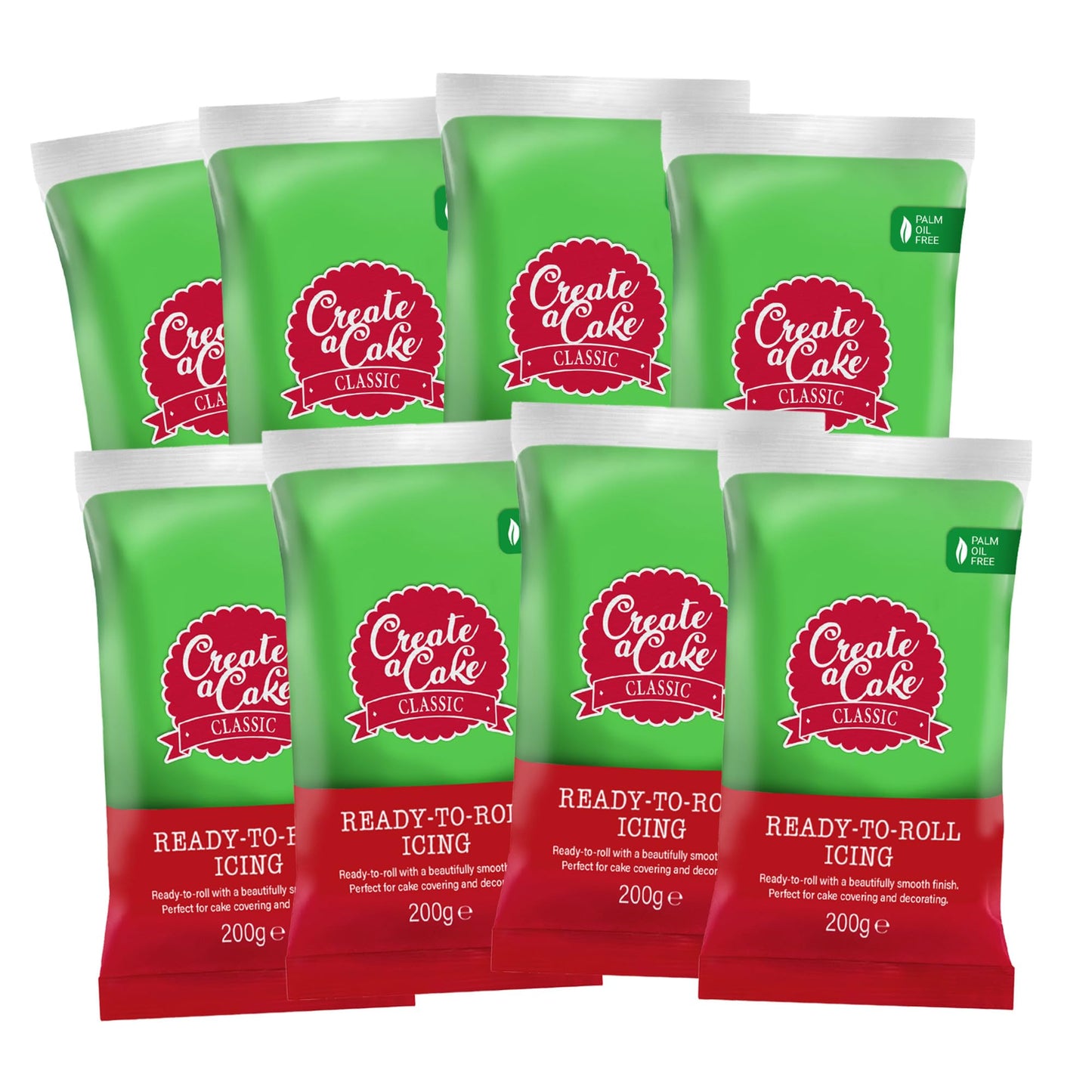 Create A Cake Ready To Roll Icing | Green Fondant Icing | Palm Free Sugar Paste For Cake Decorating, Cupcakes, Cookies, Cakes - 1600g