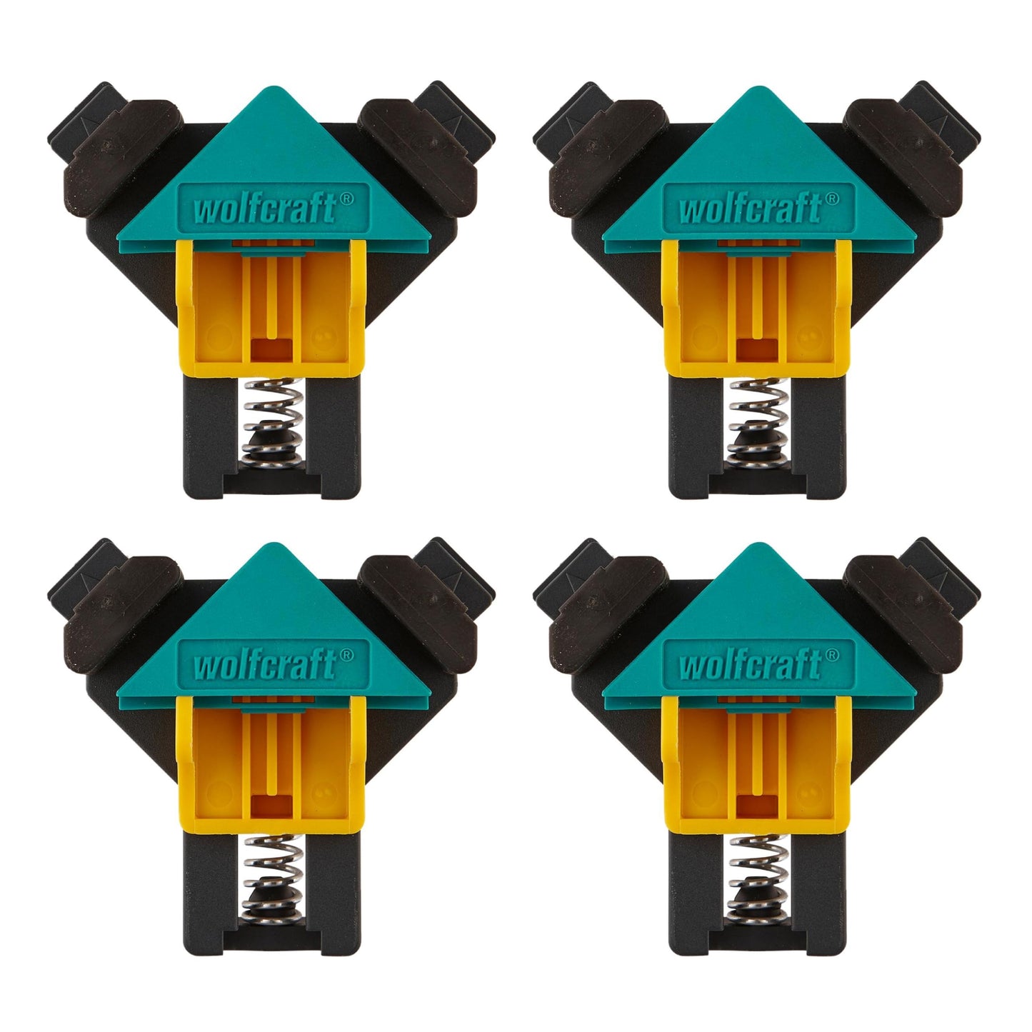wolfcraft Project Set for Right-Angle Clamping I 8626000 I 4 x ES 22 Corner Clamps I Ideal mounting aid for screwing or Gluing at a 90? Angle