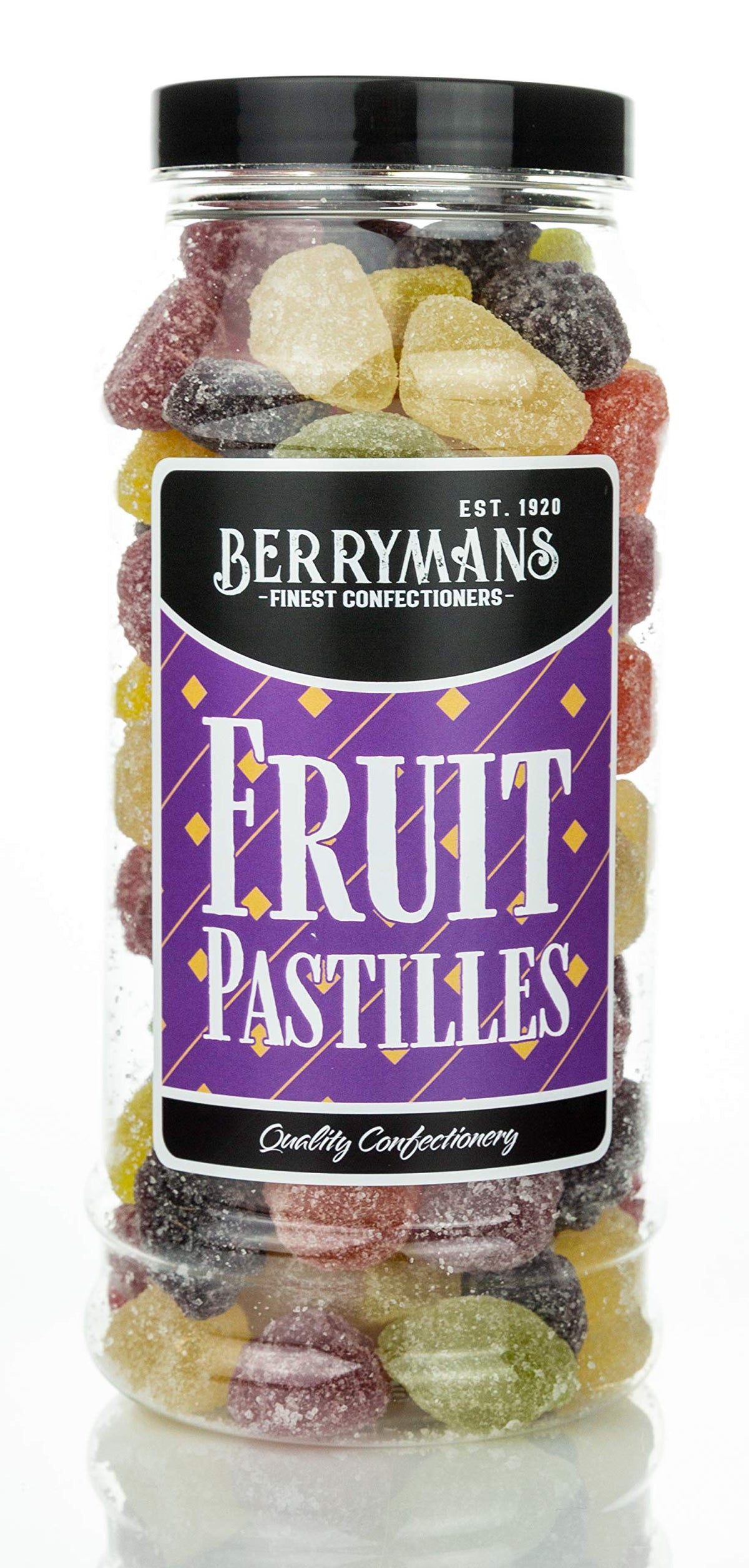 Original Fruit Pastilles Retro Jelly Sweets Gift Jar By Berrymans Sweet Shop - Classic Sweets, Traditional Taste.