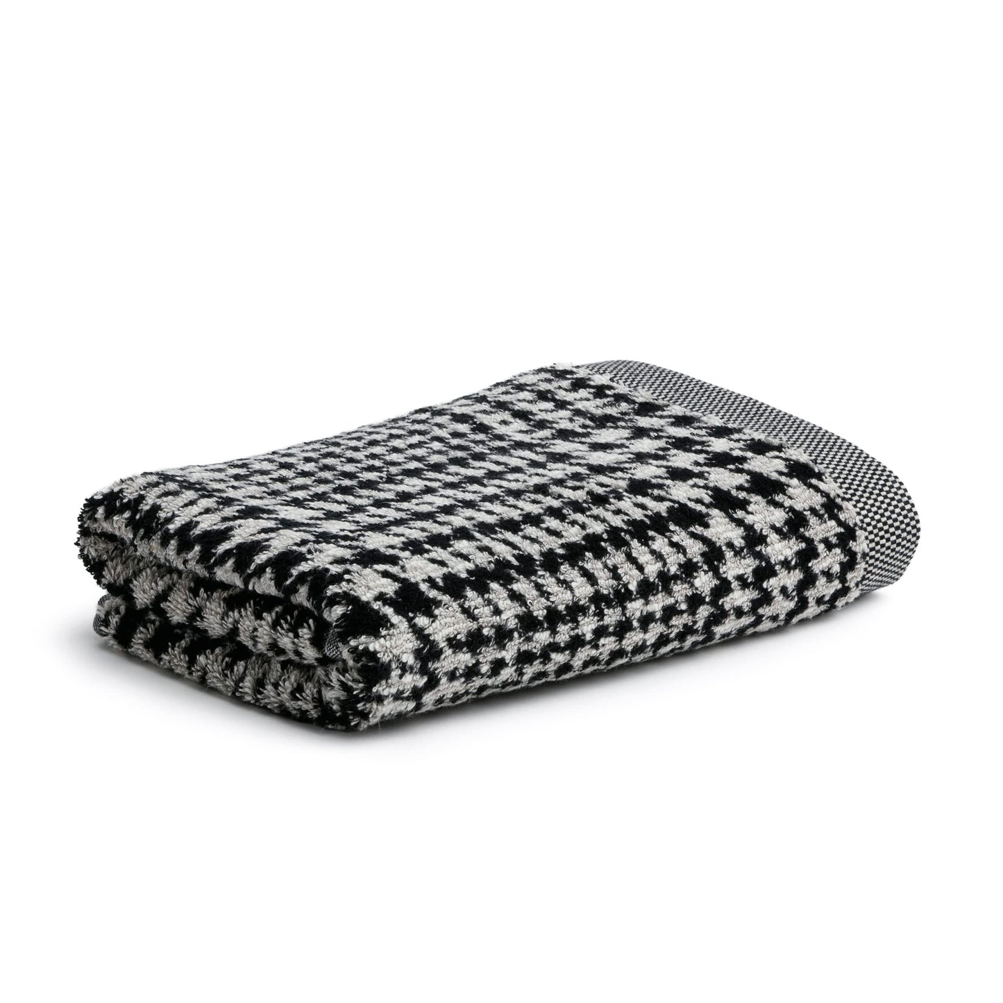 m?ve Bath Towel, 85% Baumwolle / 10% Viskose aus Bambus-Zellstoff / 5% Leinen Nature/Black, 80 x 150 cm