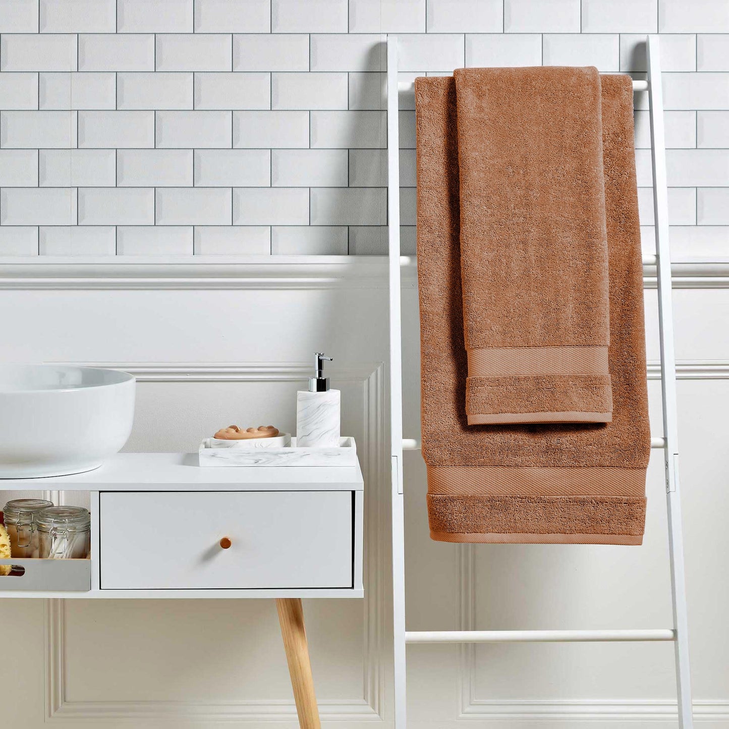 Christy Refresh Bathroom Towels | Set of 2 | Quick Dry | Gentle Pastel Tones | Soft Plush Large Bath Towels | Absorbent Shower Towels
