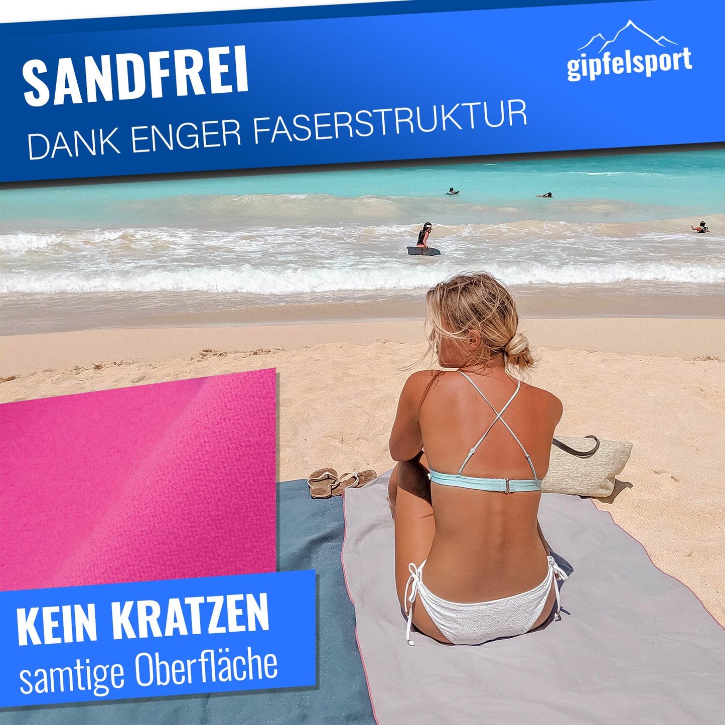 gipfelsport Microfibre Towel 1x S(80x40cm) Fuchsia