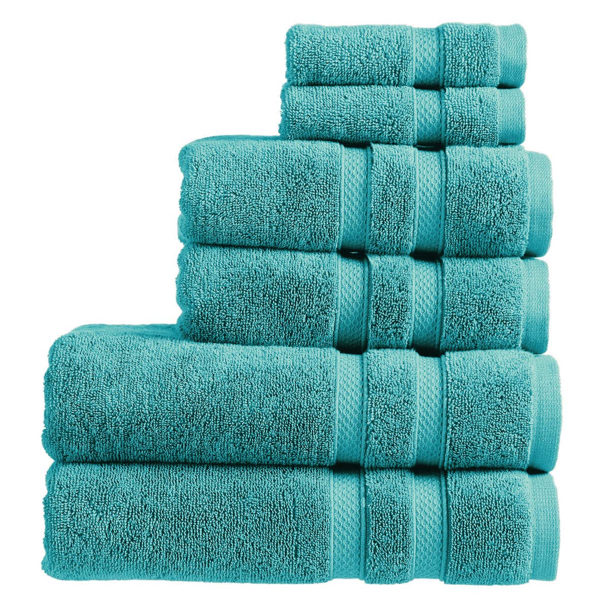 Christy Chroma Bathroom Towel Set | Set of 6 | 2 Bath 2 Hand 2 Face | Highly Absorbent Heavyweight 675GSM | Bold and Bright | Soft Smooth Shower