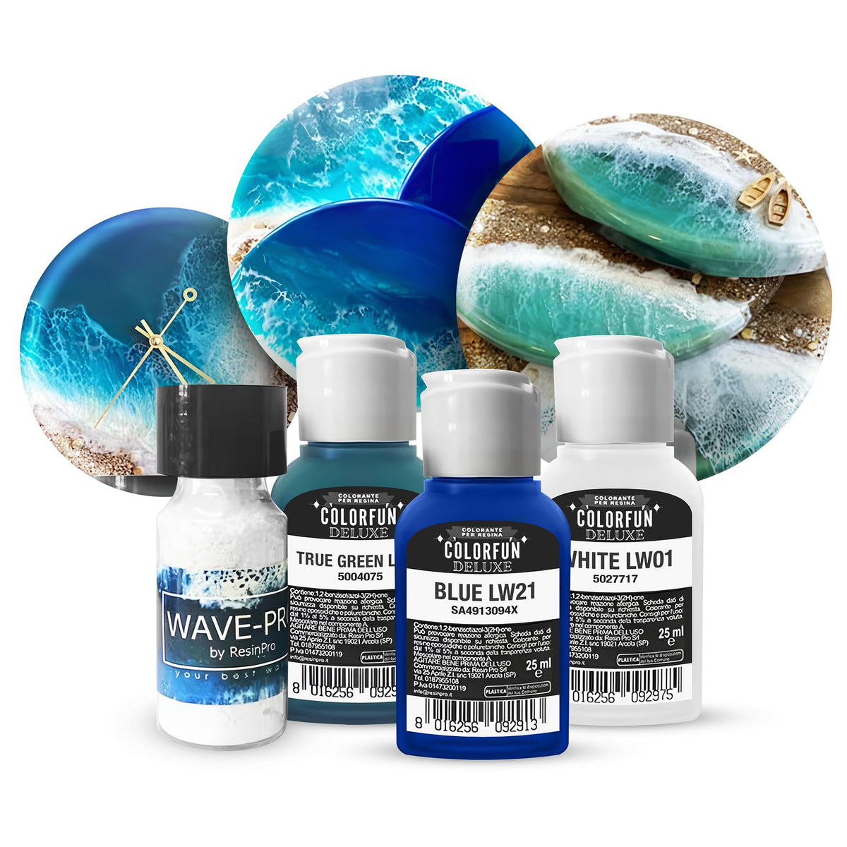 ResinPro? Ocean Epoxy Resin Kit | 90ml Professional Pigments for Resin Art, Ocean Waves & Beach Effects | High-Gloss, UV-Resistant, Non-Toxic