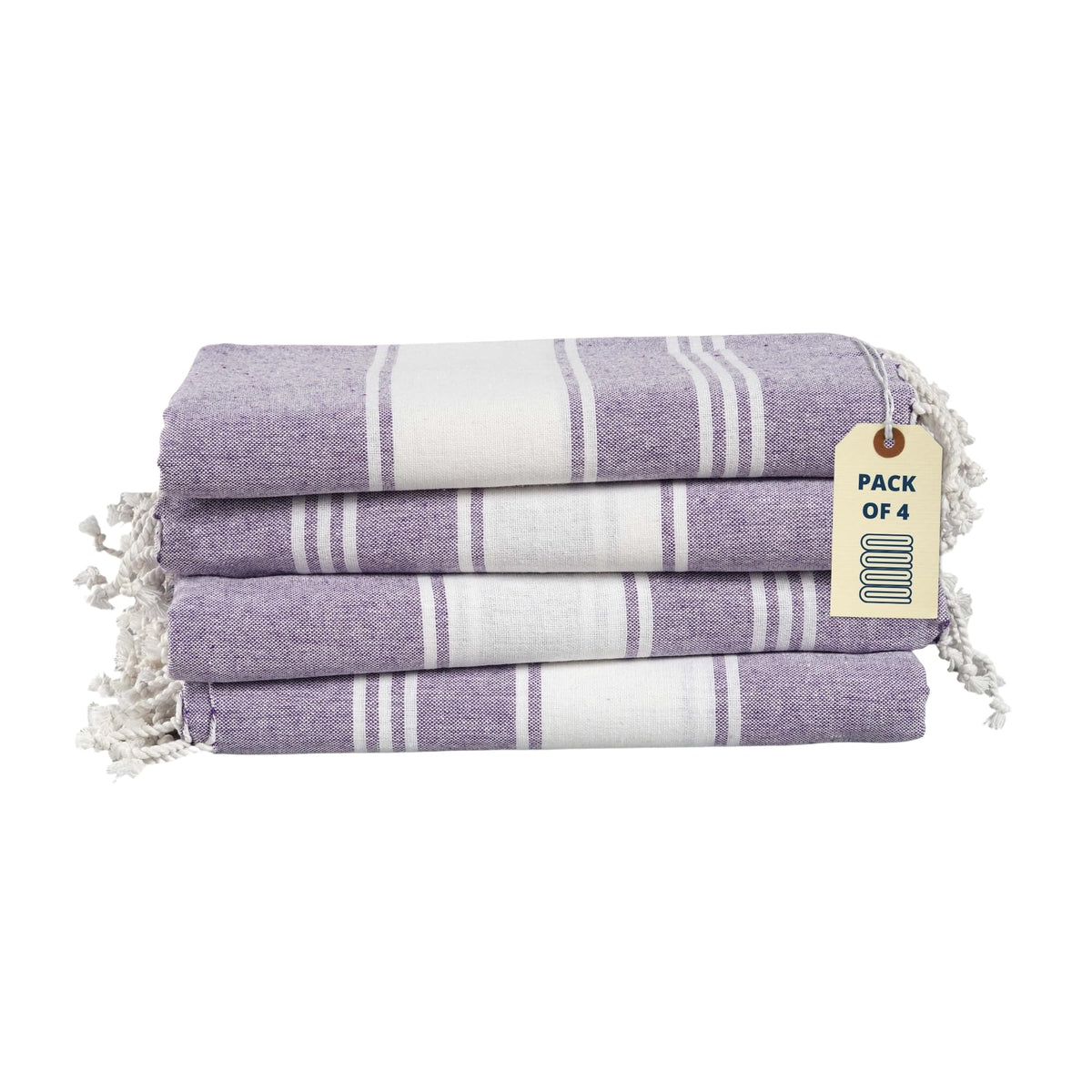 LANE LINEN Beach Towels 4 Pack Oversized - Cotton Rich Turkish Towel Set, Pre-Washed Oversized Beach Towel, Quick Dry Beach Towels For Travel, Beach