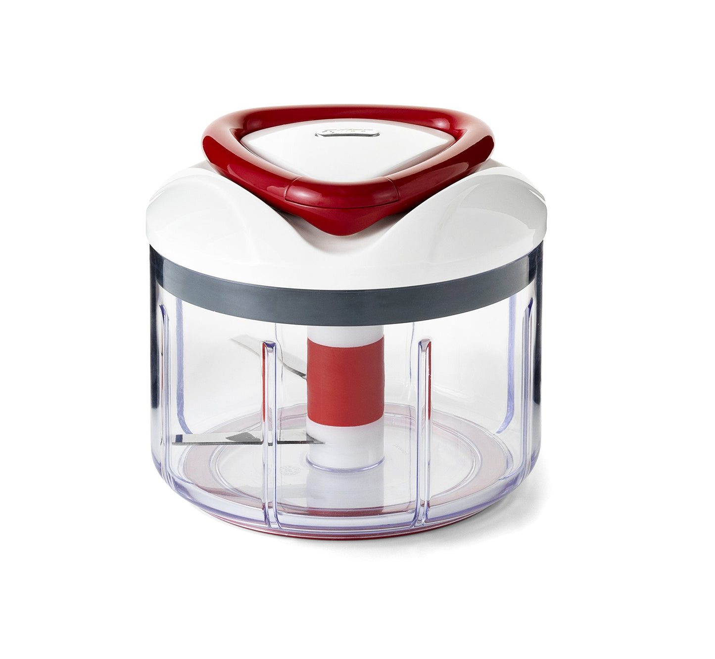 Zyliss E910015 Easy Pull Food Processor | 750ml Capacity | Plastic/Stainless Steel | White/Red | Manual Handheld Food Chopper/Slicer/Blender With Pull