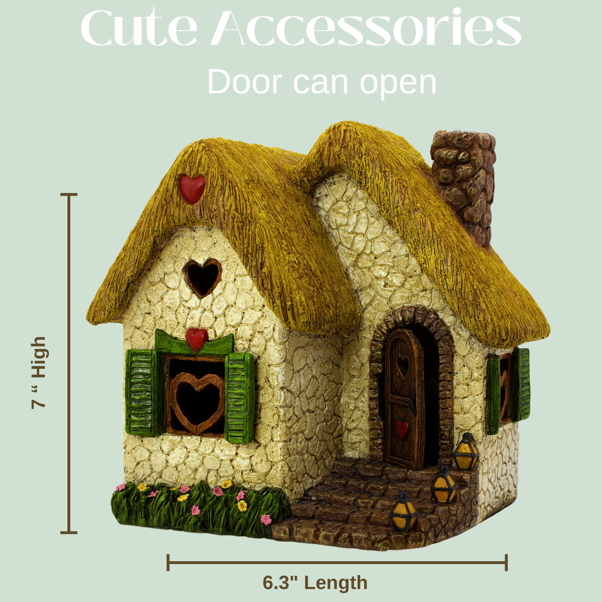 PRETMANNS Fairy Garden Ornaments - Fairy Houses for the Garden - Fairy House with Fairy Figures for Fairy Garden - Fairy Garden Accessories with