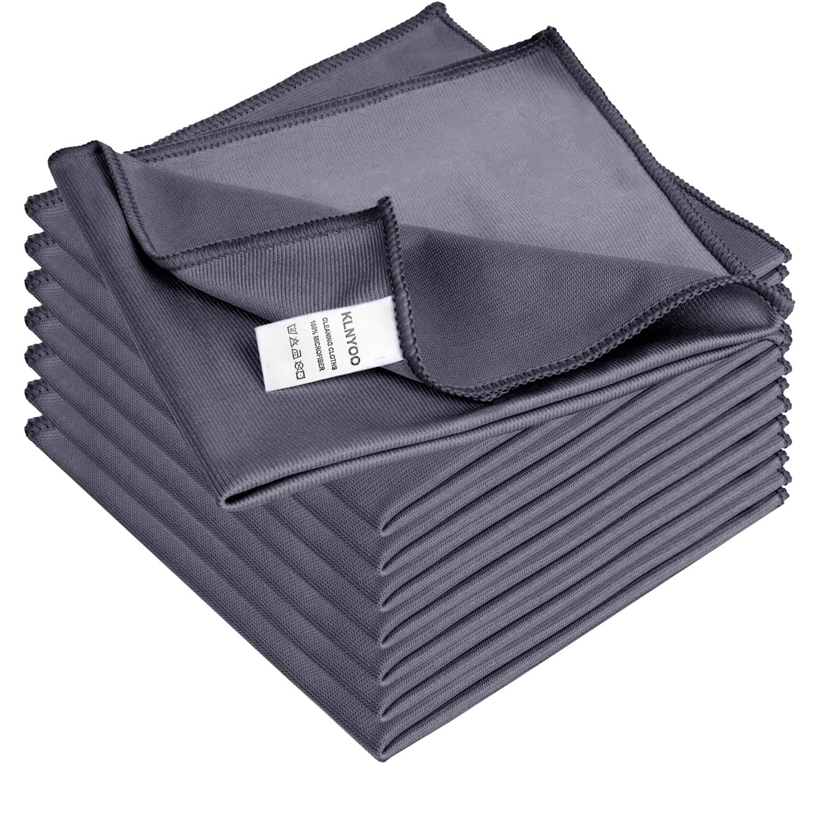 KLNYOO Microfiber Glass Cleaning Cloths Lint Free Streak Free Quickly and Easily Clean Windows & Mirrors Without Chemicals Polishing Cloth 40x40cmh 8
