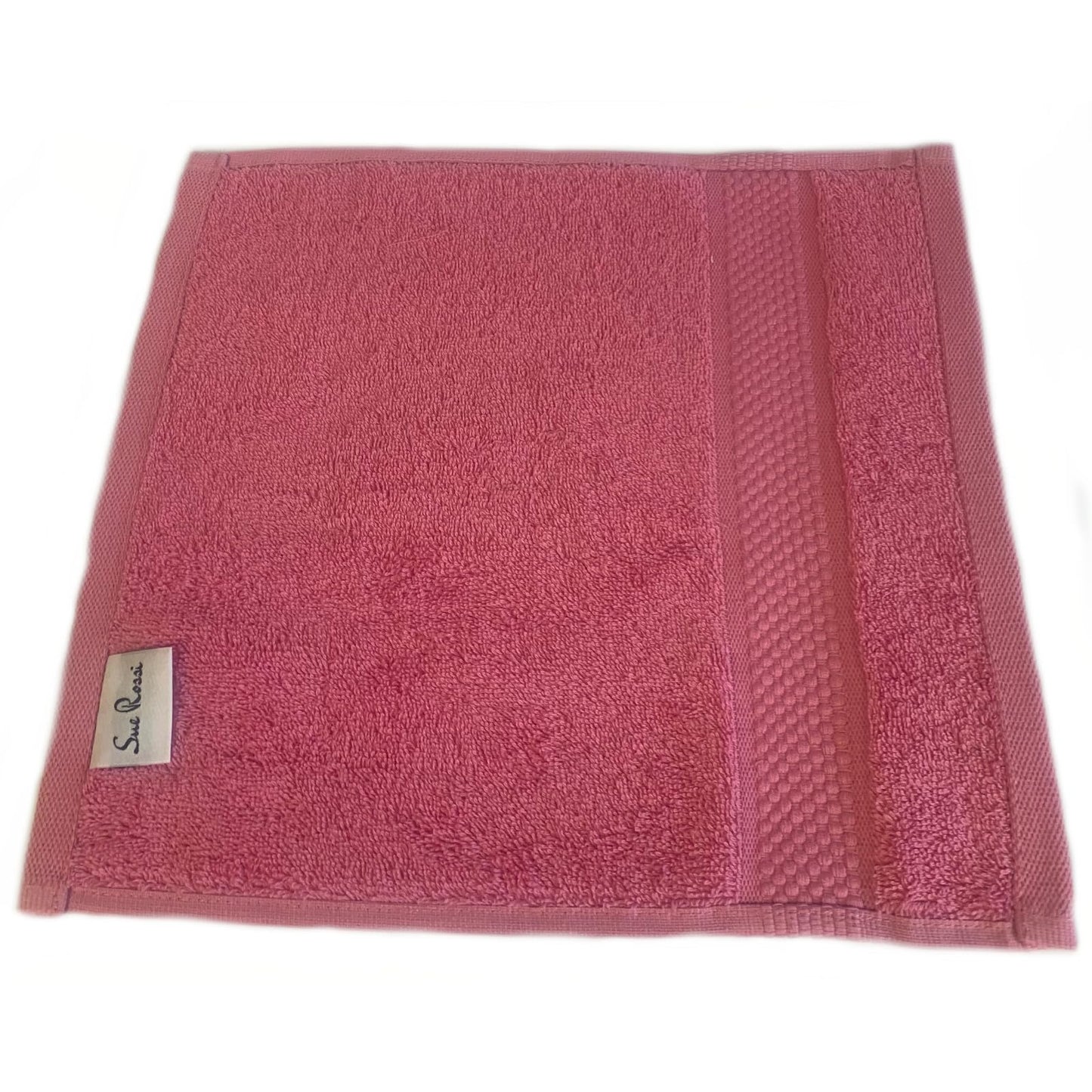 Sue Rossi Face Cloths Pack of 2 or 6, Turkish Combed Cotton, 30cm x 30cm Wash Cloth Fingertip Flannel, Soft & Absorbent