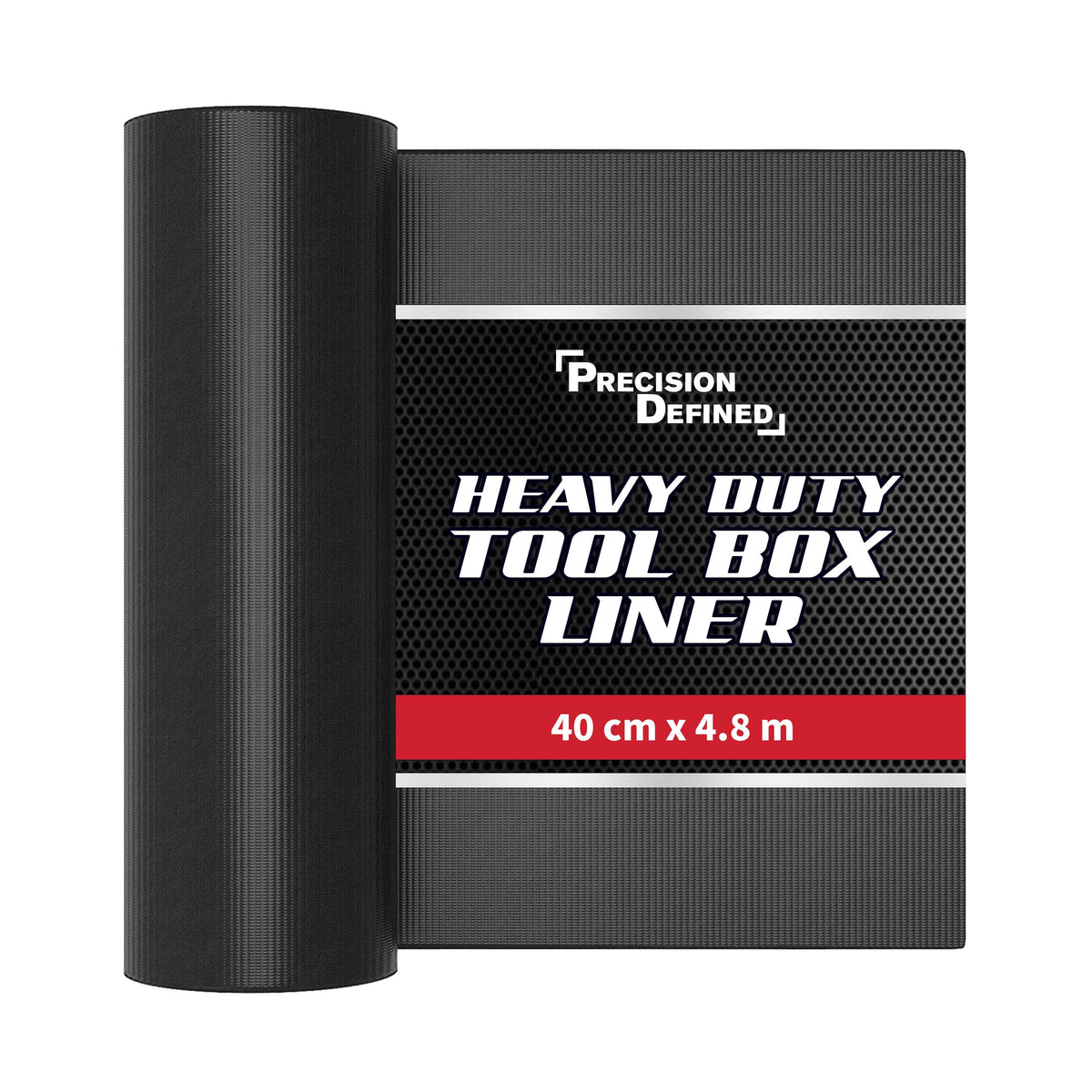 PD Tool Box Liner Professional Grade, 16" x 16 ft (40cm x 4.8m), Black | Non Slip Matting Roll, Tool Box Drawer Liner for Tool Drawer and Tool