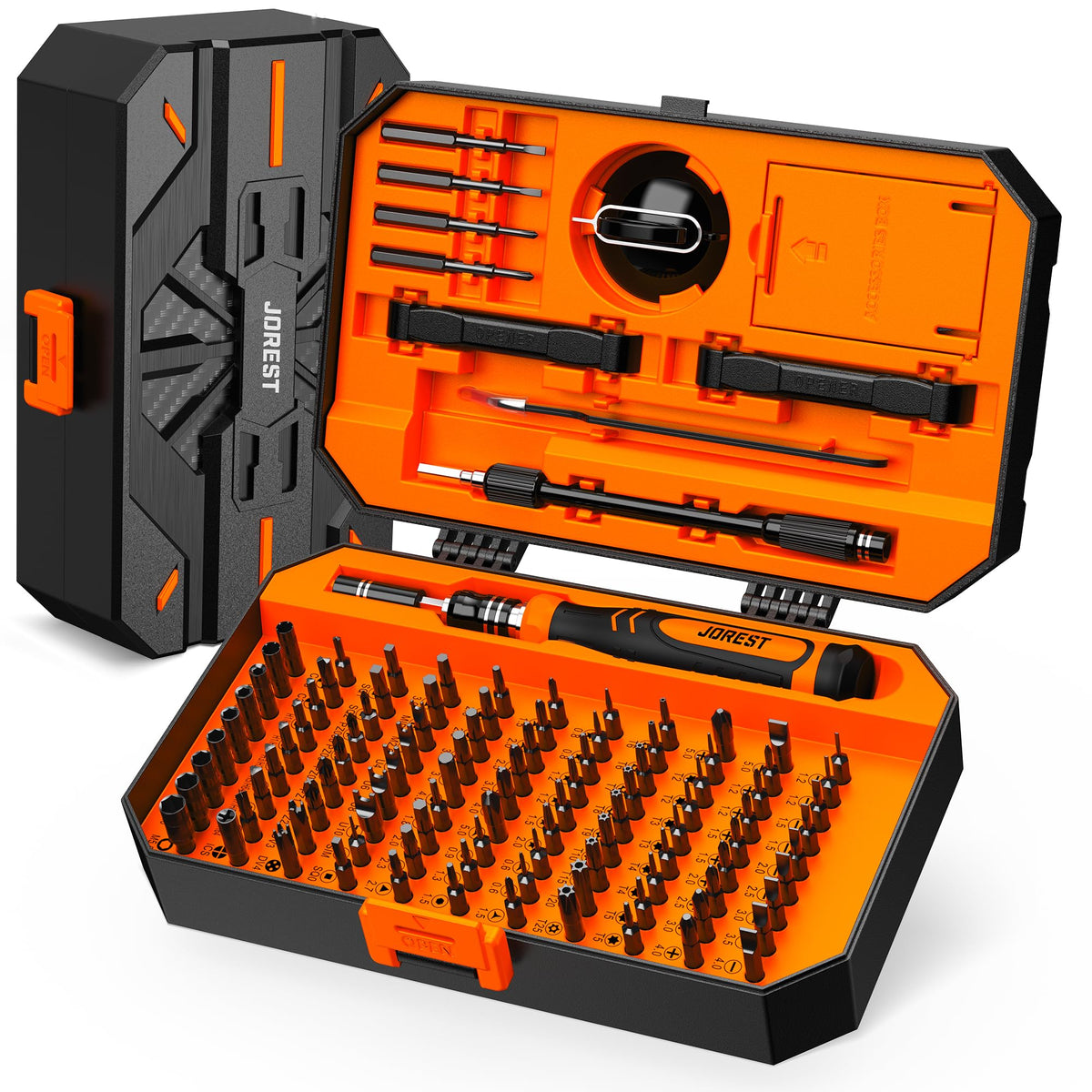 JOREST 115 in 1 Precision Screwdriver Set, Birthday Tool Gifts for Men Dad Him, Magnetic Repair Tool Kit for PC, Laptop, Tablet, iPhone, MacBook, PS5,