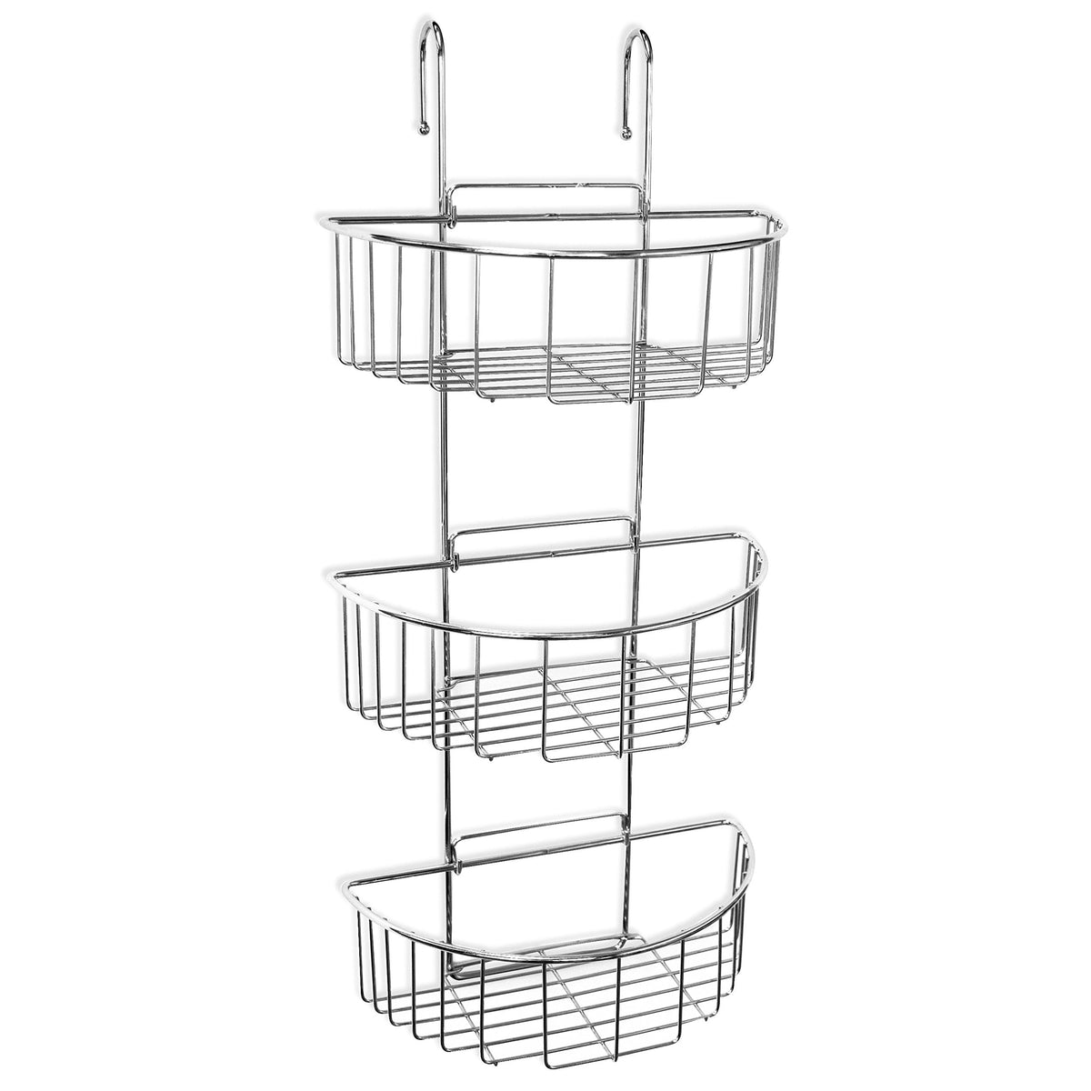 TATAY chrome metal basket, with 3 baskets, perfect for hanging in the shower screen.