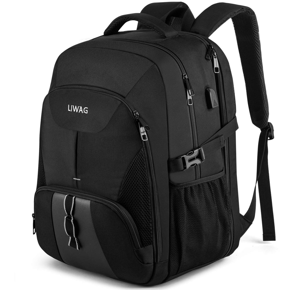 Extra Large 50L Travel Laptop Backpack,Water Resistant Work Backpack Bag with USB Charging Port,Anti Theft Big Business Backpack,College School