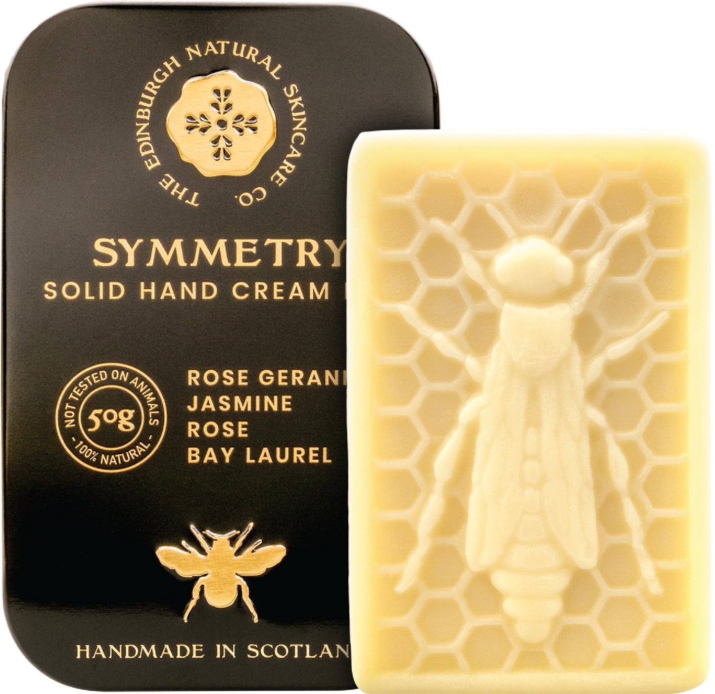 Symmetry Hand Cream Bar ? 100% Natural Moisturiser for Very Dry Hands | With Beeswax, Cocoa Butter & Coconut Oil | Long-Lasting, Travel-Friendly,