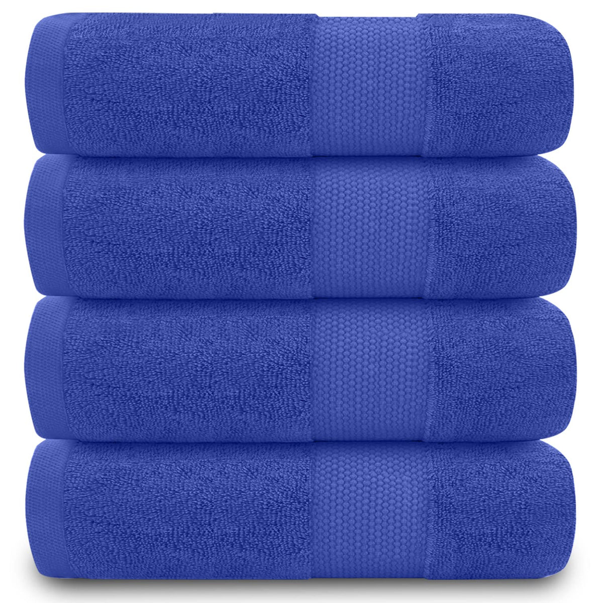 GC GAVENO CAVAILIA Gaveno Cavailia Egyptian Cotton Thick Absorbent 700 GSM Miami [Pack of 4-Royal Blue, Hand Towel (50x85 Cm)