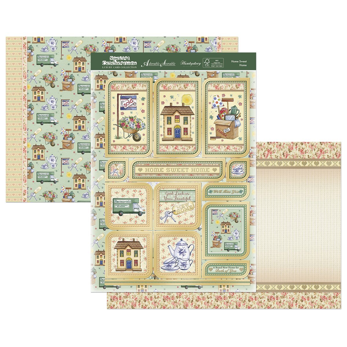 Hunkydory Crafts Hunkydory Celebrations A4 Topper Set-Home, Sweet, Home, Other, Multicoloured