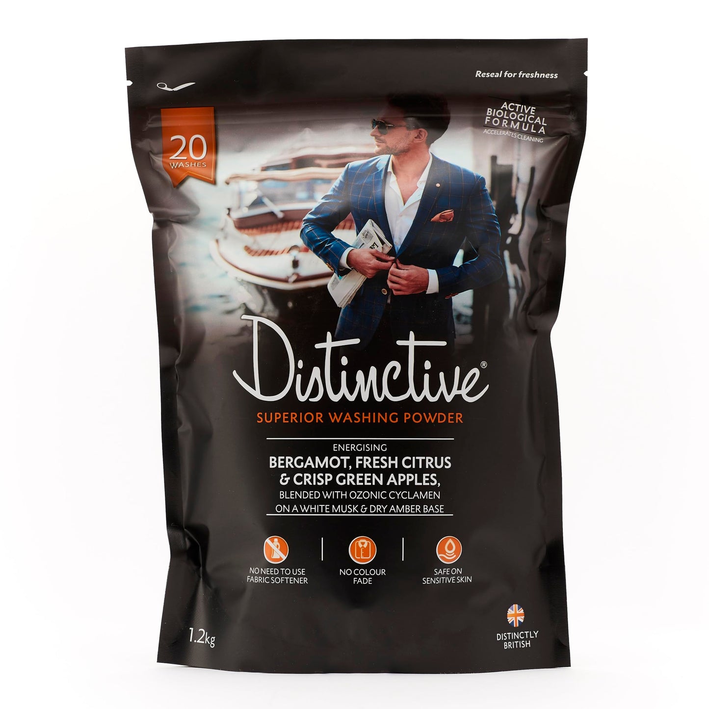 Elevate Your laundry with Distinctive/Powder Laundry Detergent/Biological Washing Powder/Energising Bergamot and Citrus/Eco Laundry Detergent (Pack of