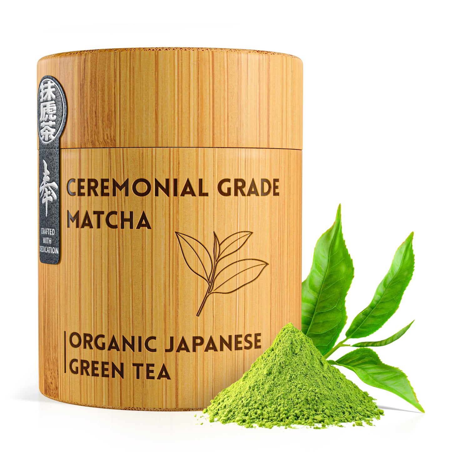 MATCHITA Organic Ceremonial Grade Japanese Matcha Green Tea Powder (40g) ? Bamboo Box ? Rich & Creamy Taste: For Hot & Cold Drinks, Lattes, Smoothies