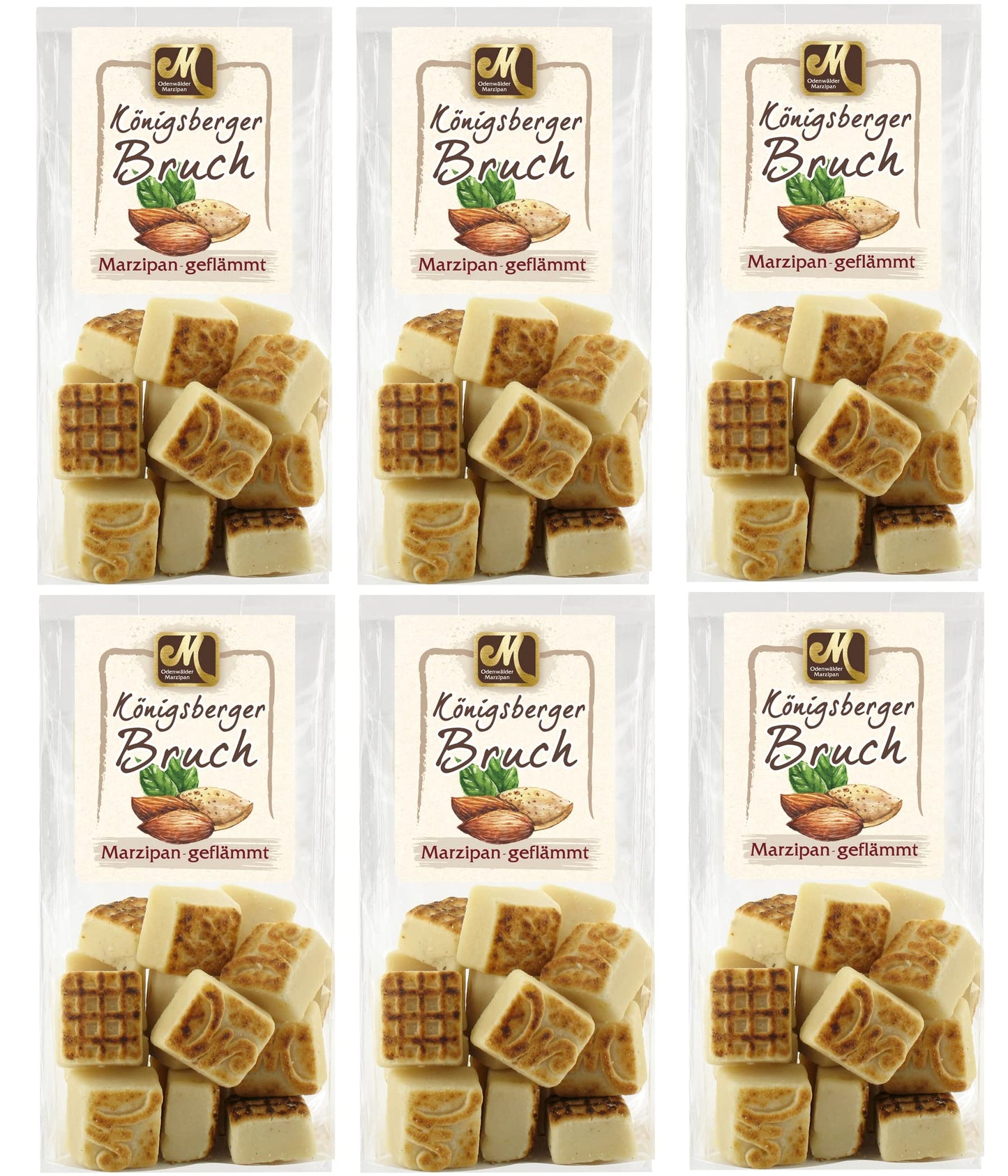 Odenw?lder Marzipan 6 x K?nigsberger Bruit 1.5 kg Economy Set Edelmarzipan Flamed