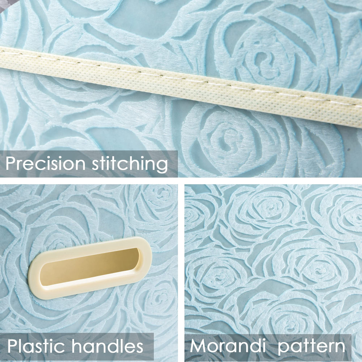 Prandom Storage Boxes with Lids Large.Rose Pattern Fabric Decorative Storage Box, Really Useful Box,Clothing Storage,Cubes