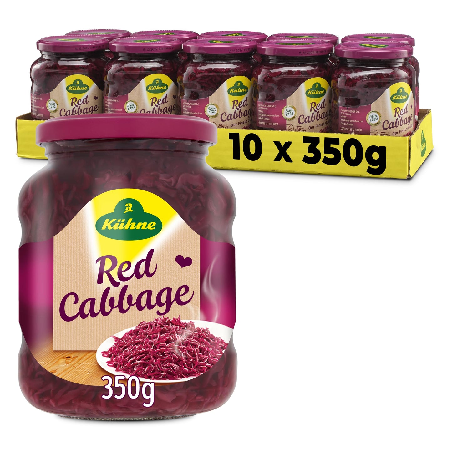 Kuhne Red Cabbage 350g (Pack of 10)