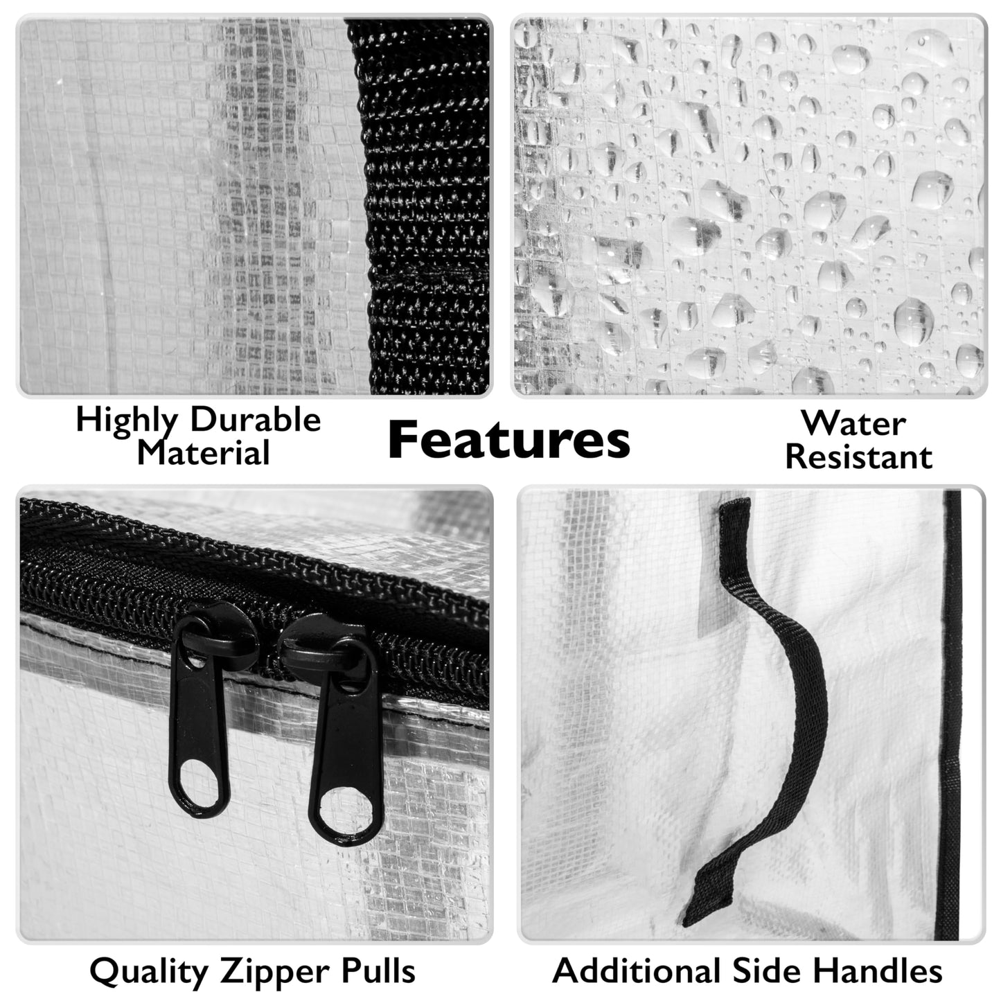 ClearSpace Oversized Moving Bags or Storage Bag Large Moving Boxes with Backpack Straps, Zippers & Handles Heavy-Duty Packing Bags for Moving,