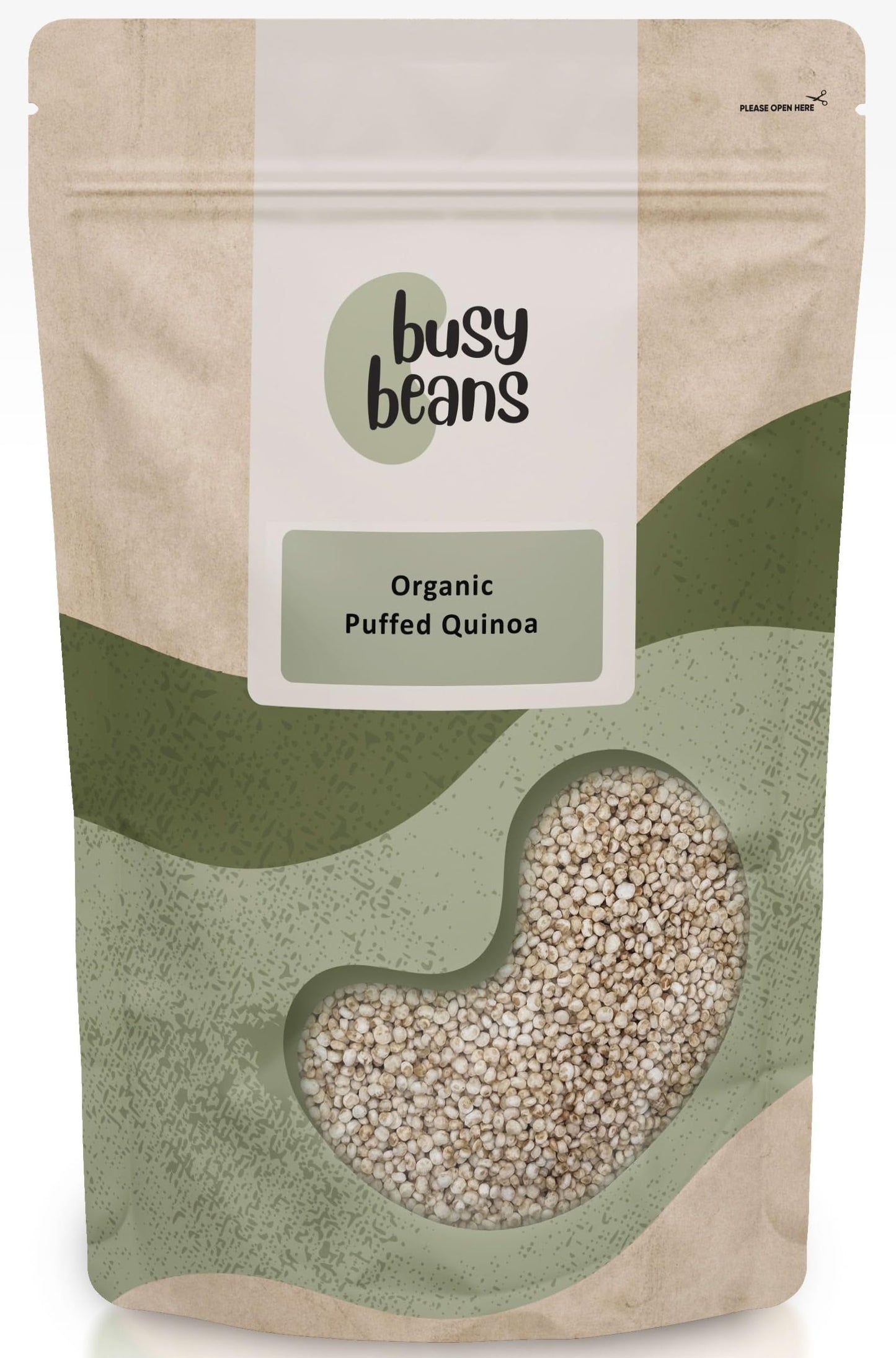Organic Puffed Quinoa - Certified Organic - by Busy Beans Organic (1kg)