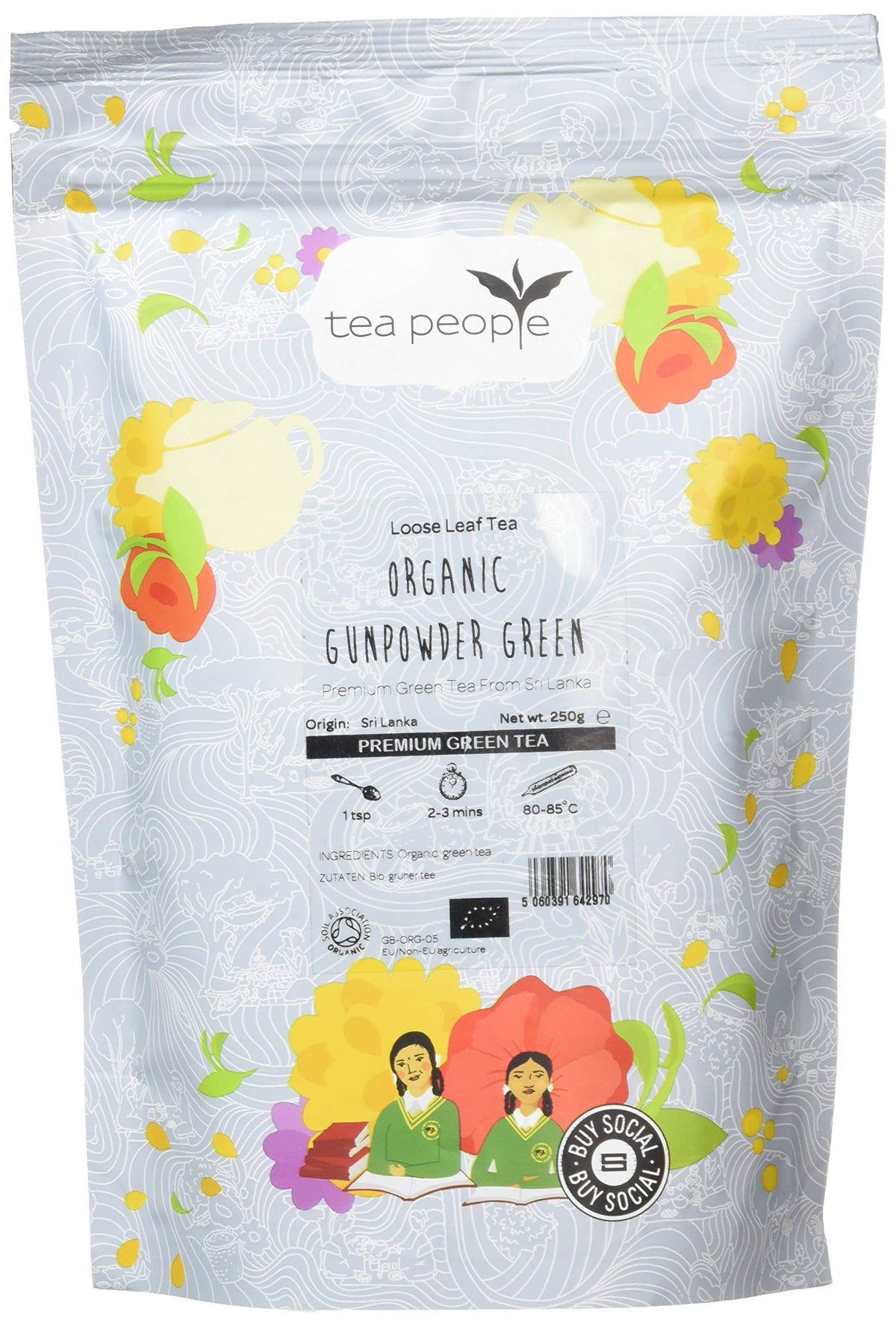 Tea People Organic Gunpowder Green, 250 g Loose Tea Pack