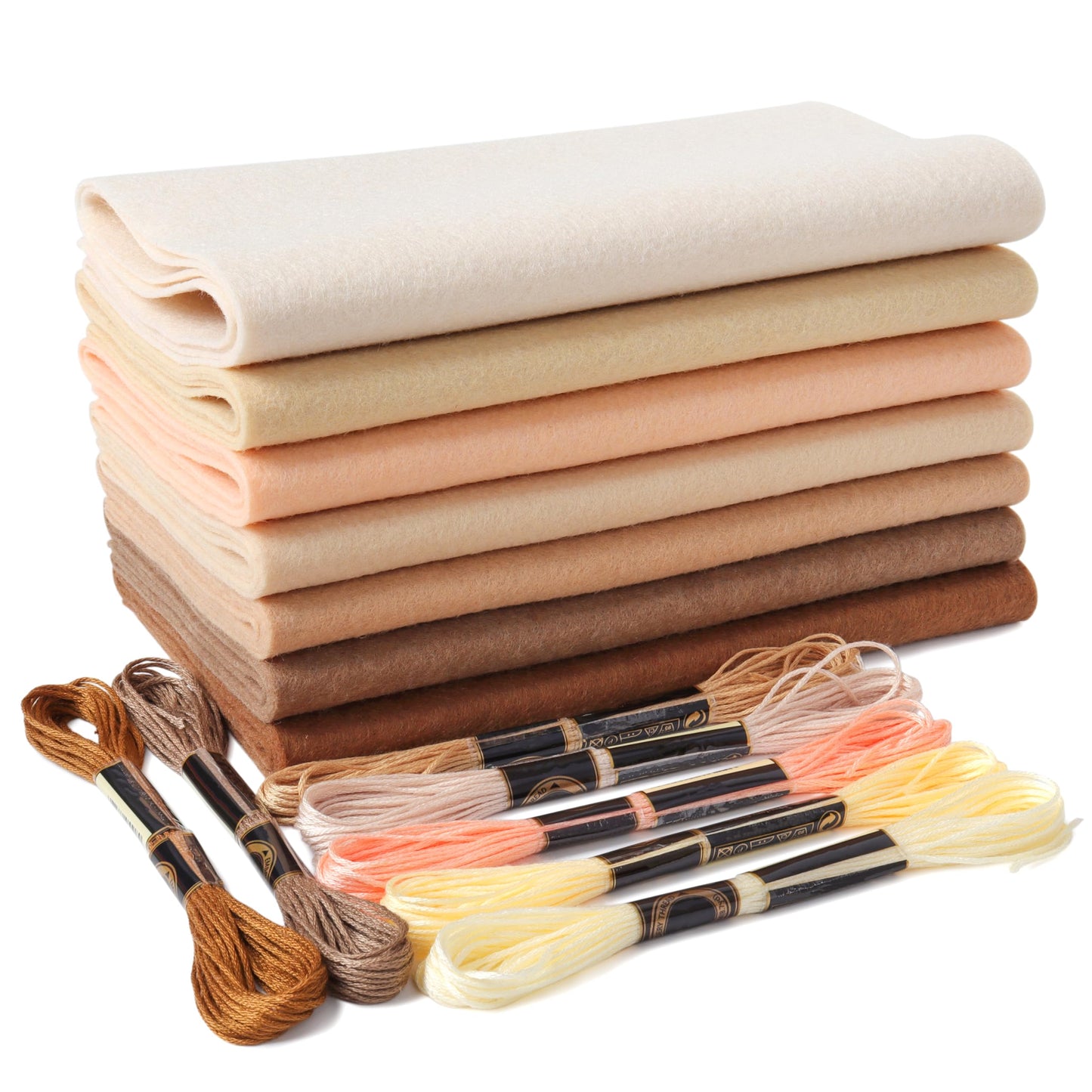 ZAIONE Soft Felt Fabric Sheets: 7Pcs 20x90cm Skin Tones Assorted Felt Sheets Crafts