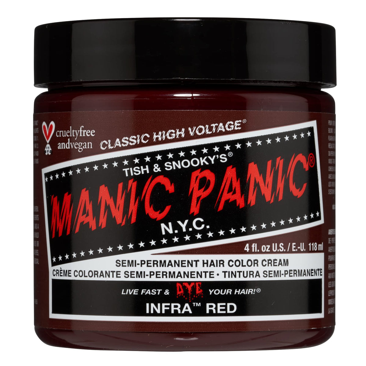Manic Panic High Voltage Classic Cream Formula, Infra Red, 118ml