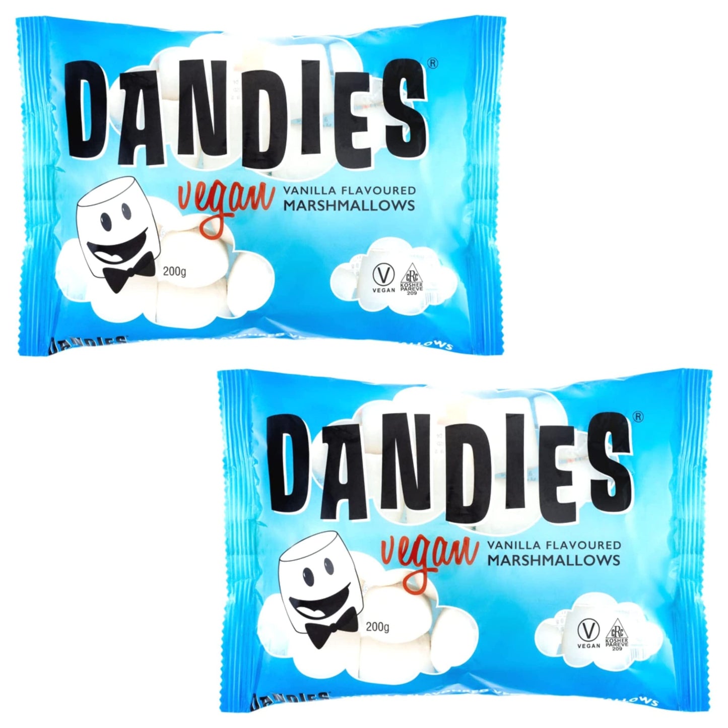 Dandies Light and Fluffy Vegan Marshmallows | Perfect for Barbeque | Bonfire | Roast | Toasting | Smores or Just Snacking | American Style | Suitable
