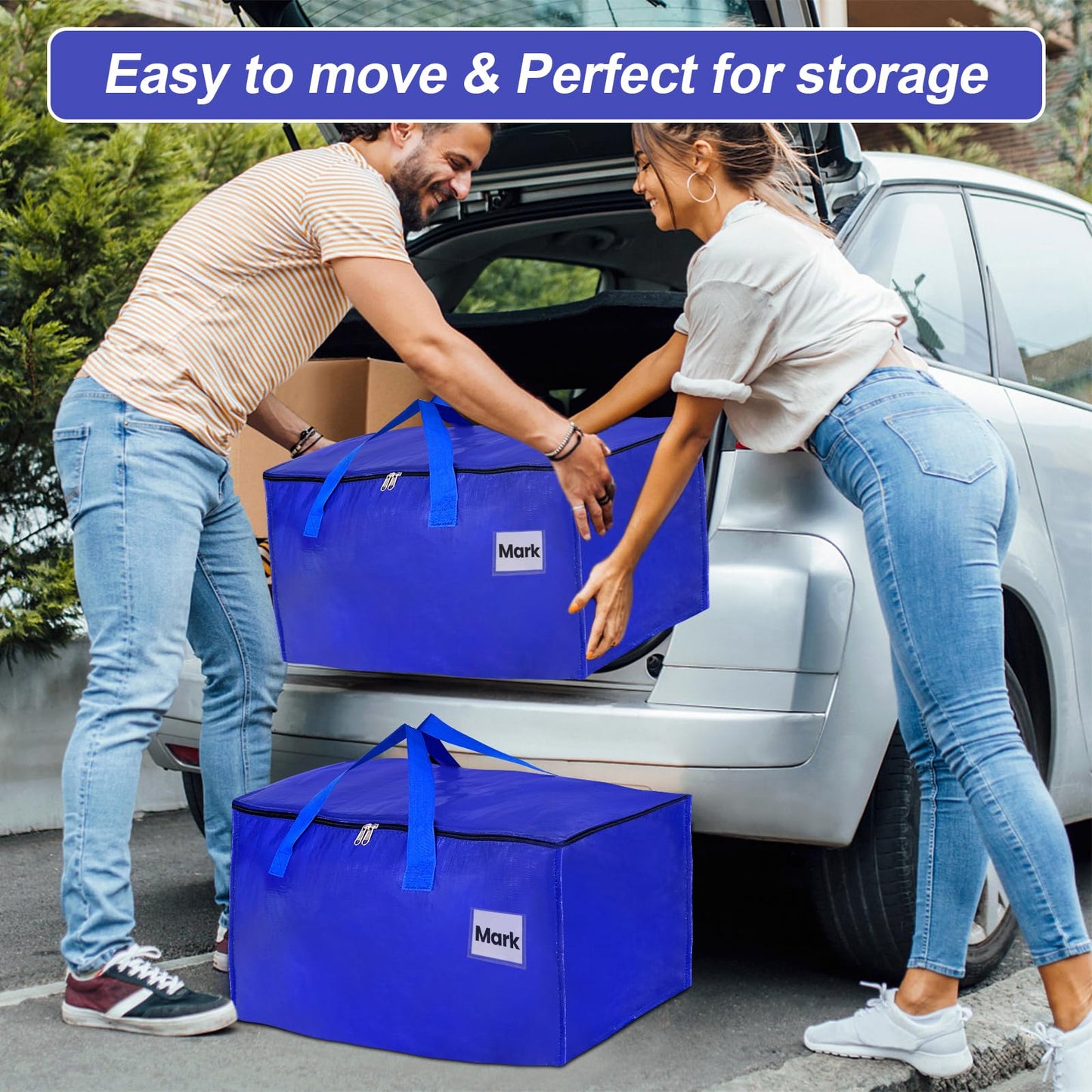 ZFWDSY Moving Boxes 8 Pack,Clothes Storage Large Moving Bags