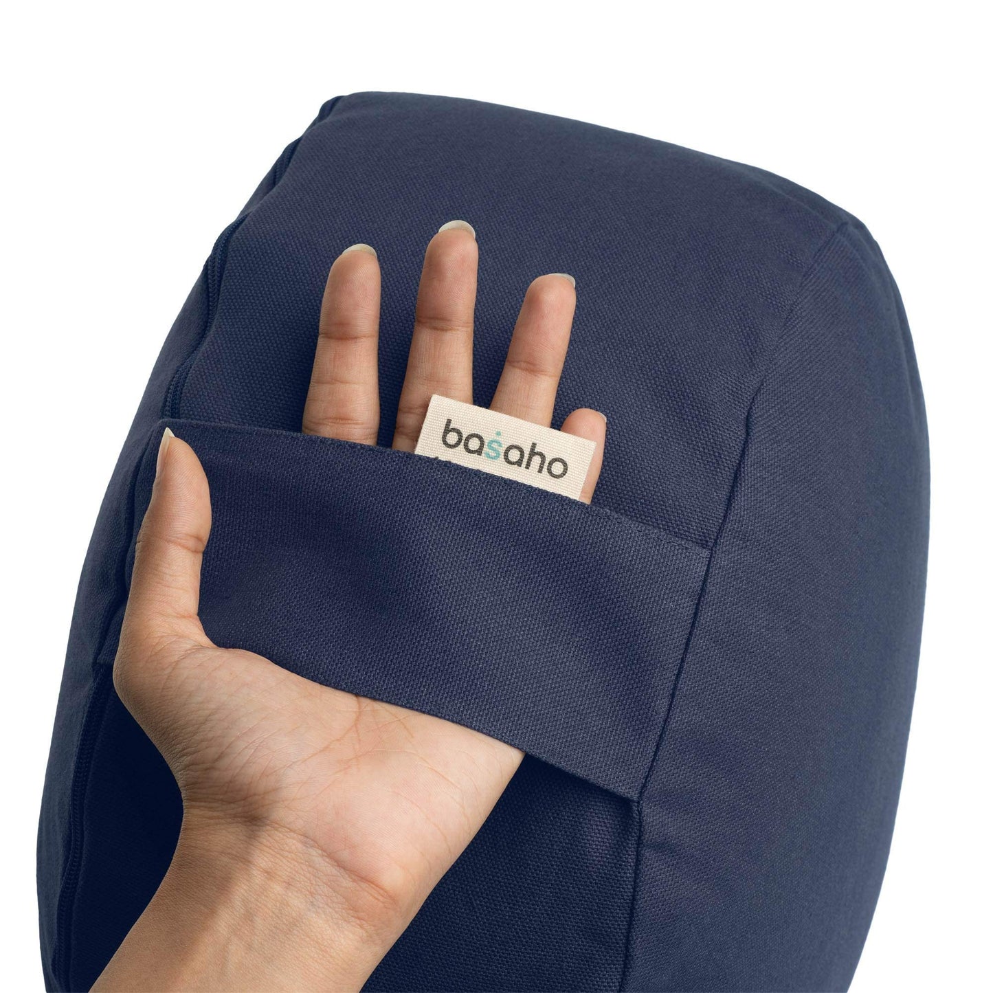 basaho WHEEL Zafu Meditation Cushion | Organic Cotton | Buckwheat Hulls | Removable Washable Cover (Leaf)