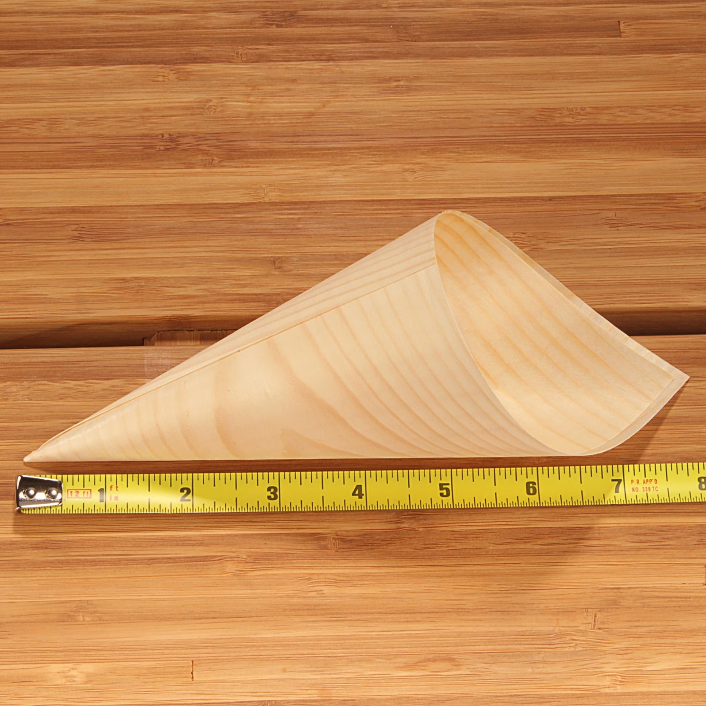 BambooMN Brand - 7.9" Tall x 3" Diameter Disposable Wood Cones - 300 Pieces
