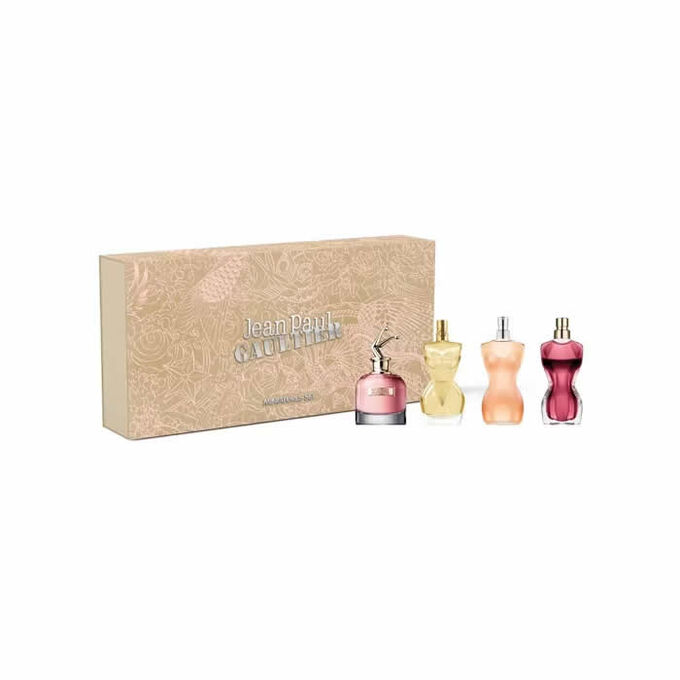 Jean Paul Gaultier Miniatures Gift Set 6ml Scandal EDP + 6ml Divine EDP + 6ml Classique EDT + 6ml La Belle EDP