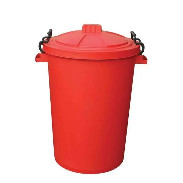 85L Clip Bin with Lid Red